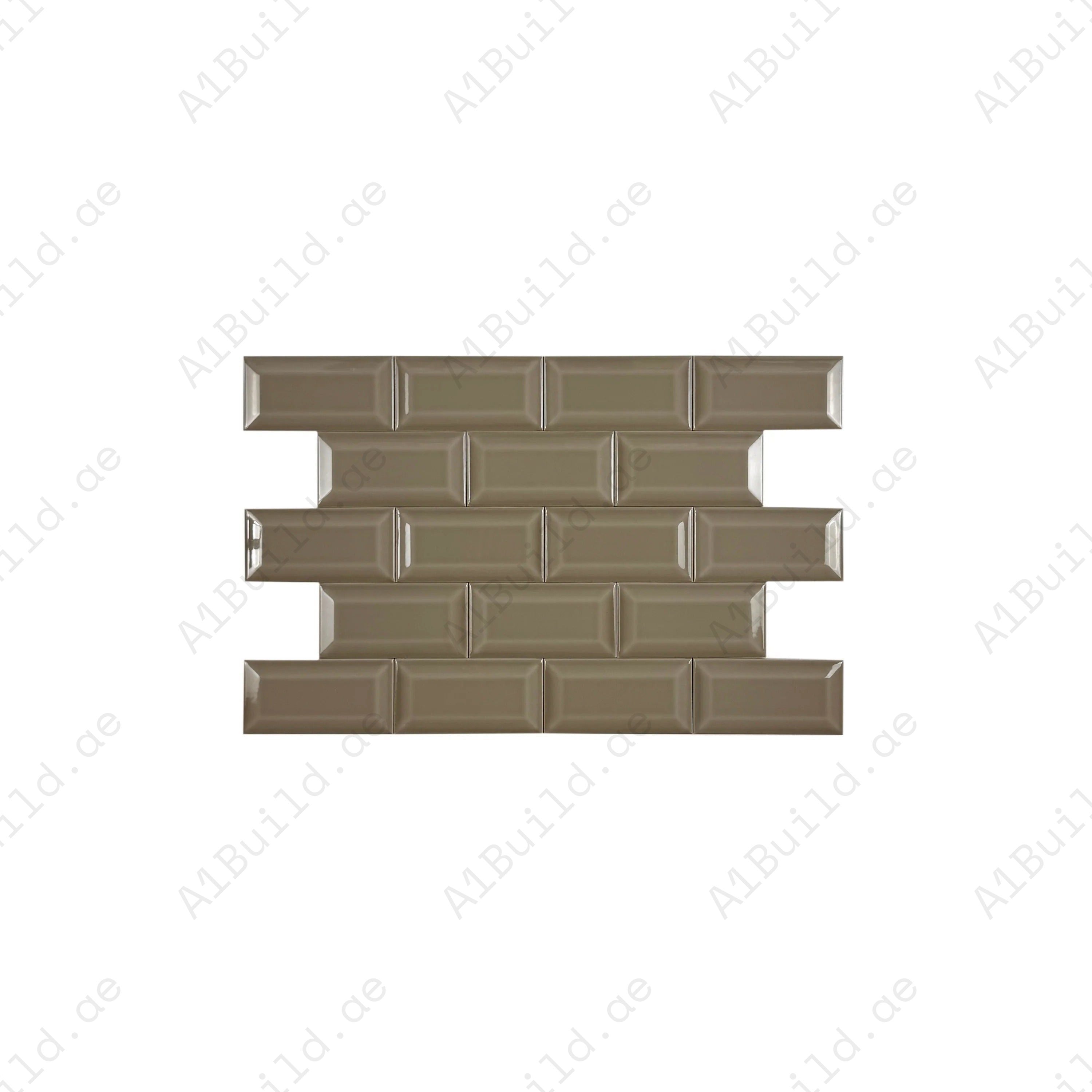 Shop Urban Luxe Light Brown Glossy Beveled Ceramic Tile. Durable, stylish, and easy to clean – perfect for kitchens, bathrooms, accent walls, and interiors.