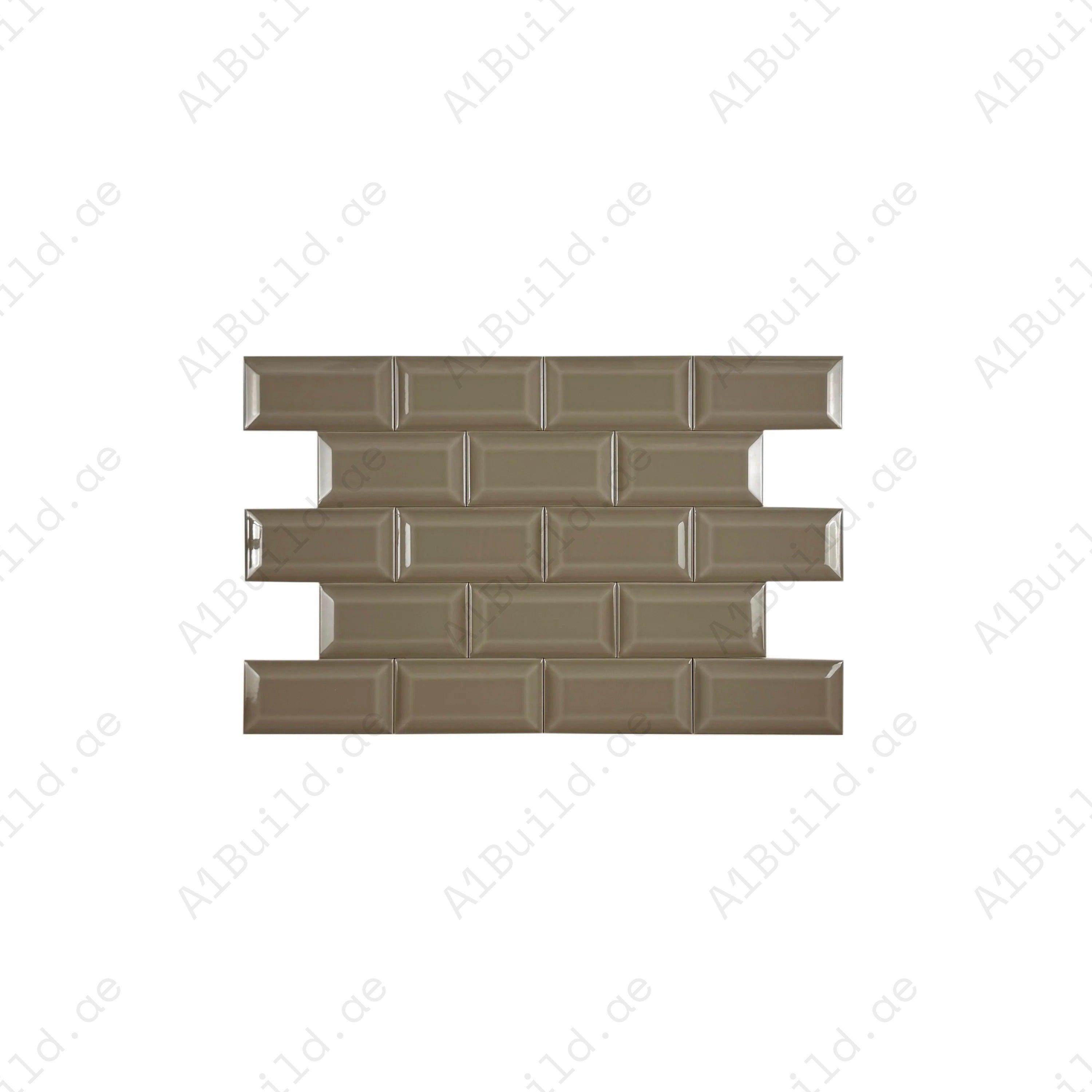 Shop Urban Luxe Light Brown Glossy Beveled Ceramic Tile. Durable, stylish, and easy to clean – perfect for kitchens, bathrooms, accent walls, and interiors.