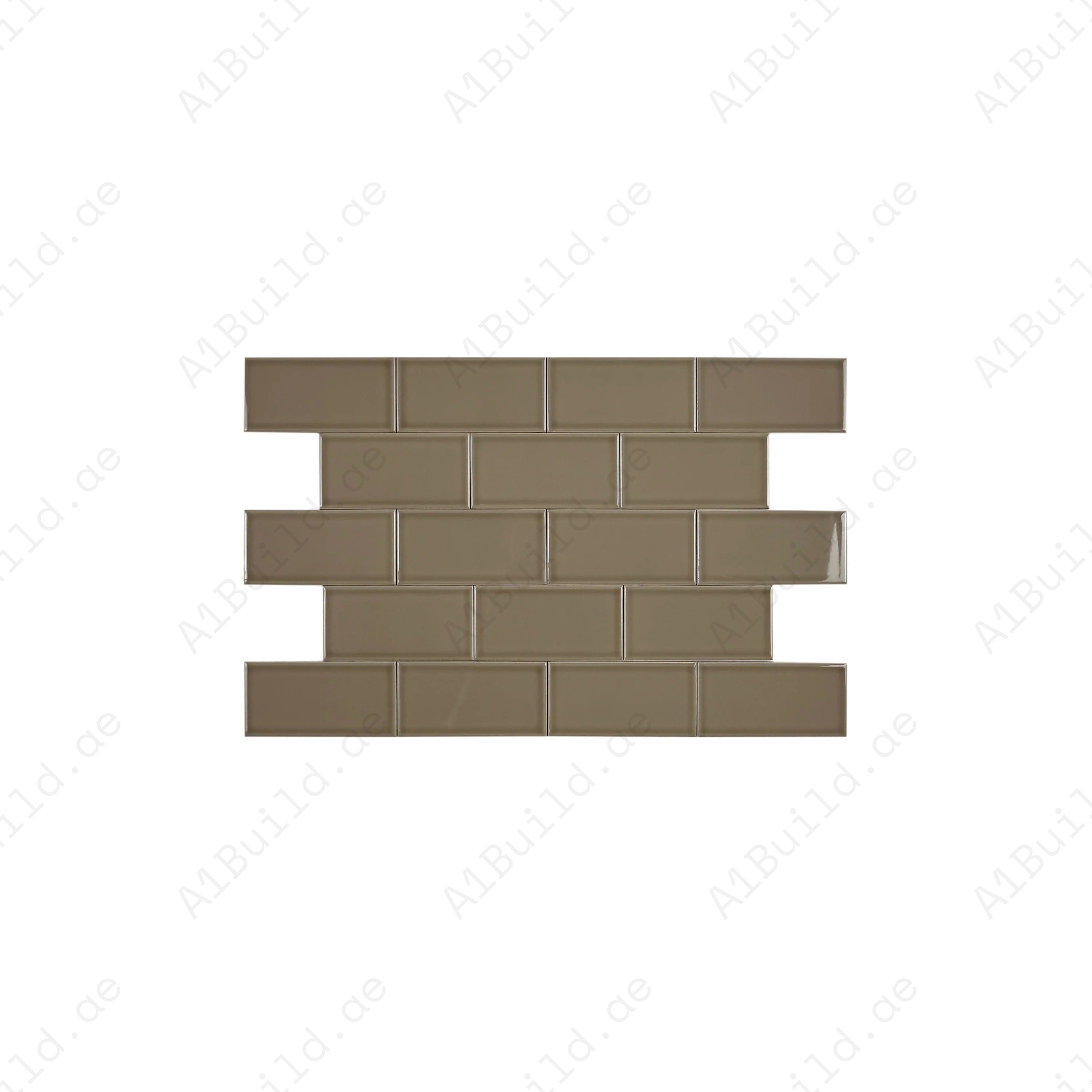 Shop Urban Luxe Light Brown Glossy Flat Ceramic Tile. Durable, easy to clean, and stylish – perfect for kitchens, bathrooms, accent walls, and modern interiors.