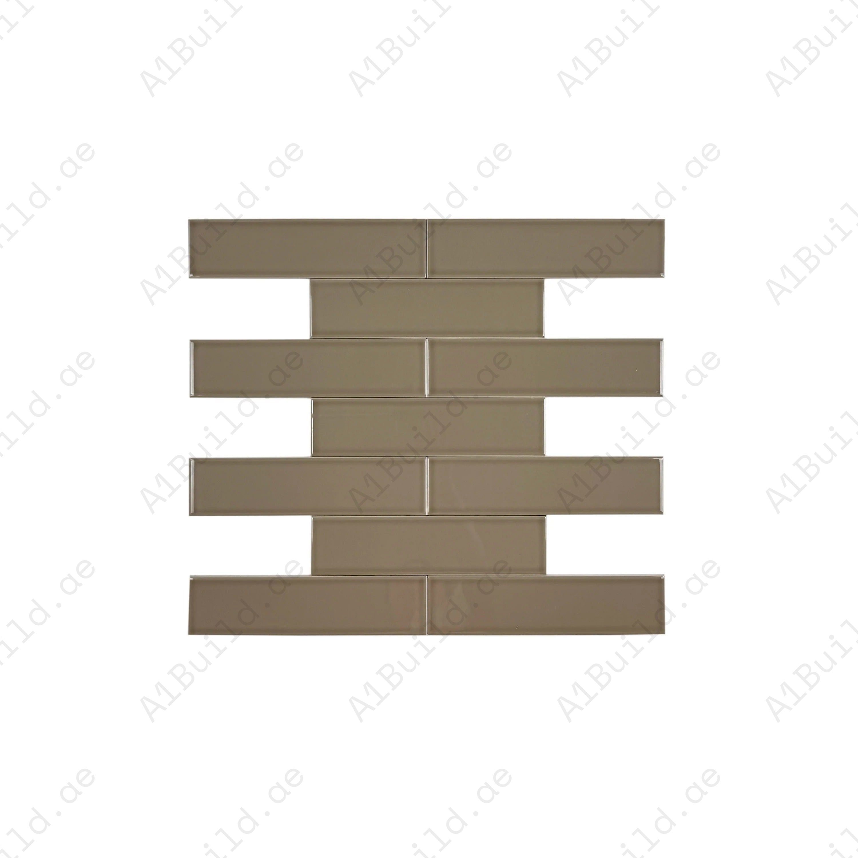 Shop Urban Luxe Light Brown Glossy Flat Ceramic Tile. Durable, stylish, and easy to clean – ideal for kitchens, bathrooms, accent walls, and contemporary interiors.