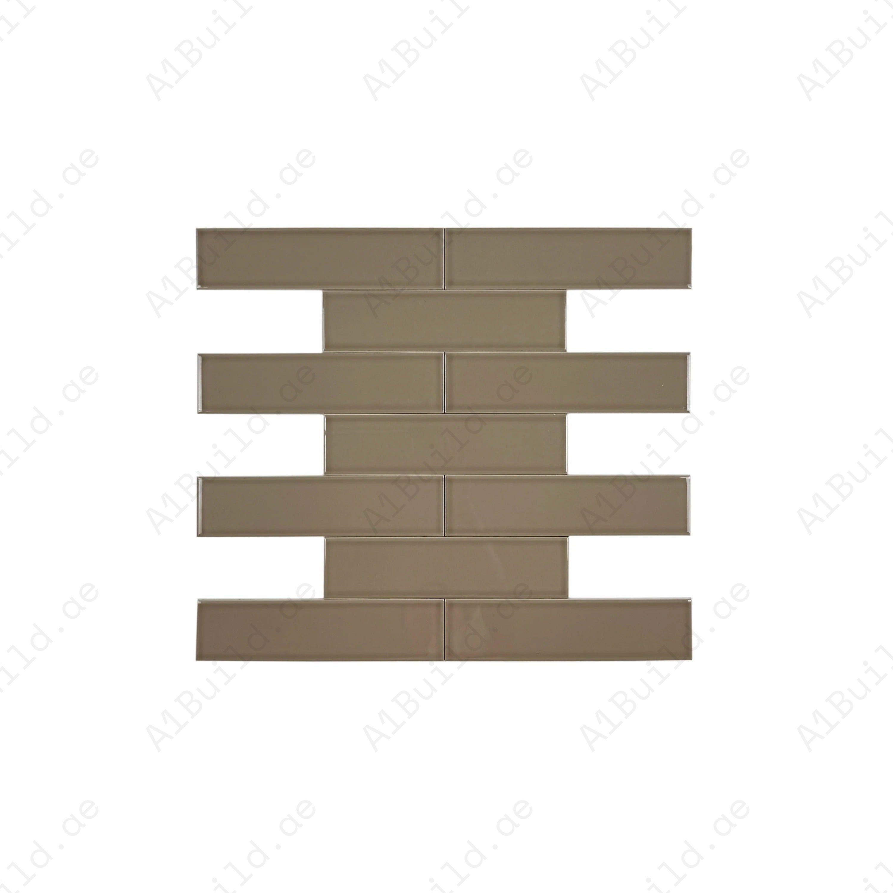 Shop Urban Luxe Light Brown Glossy Flat Ceramic Tile. Durable, stylish, and easy to clean – ideal for kitchens, bathrooms, accent walls, and contemporary interiors.
