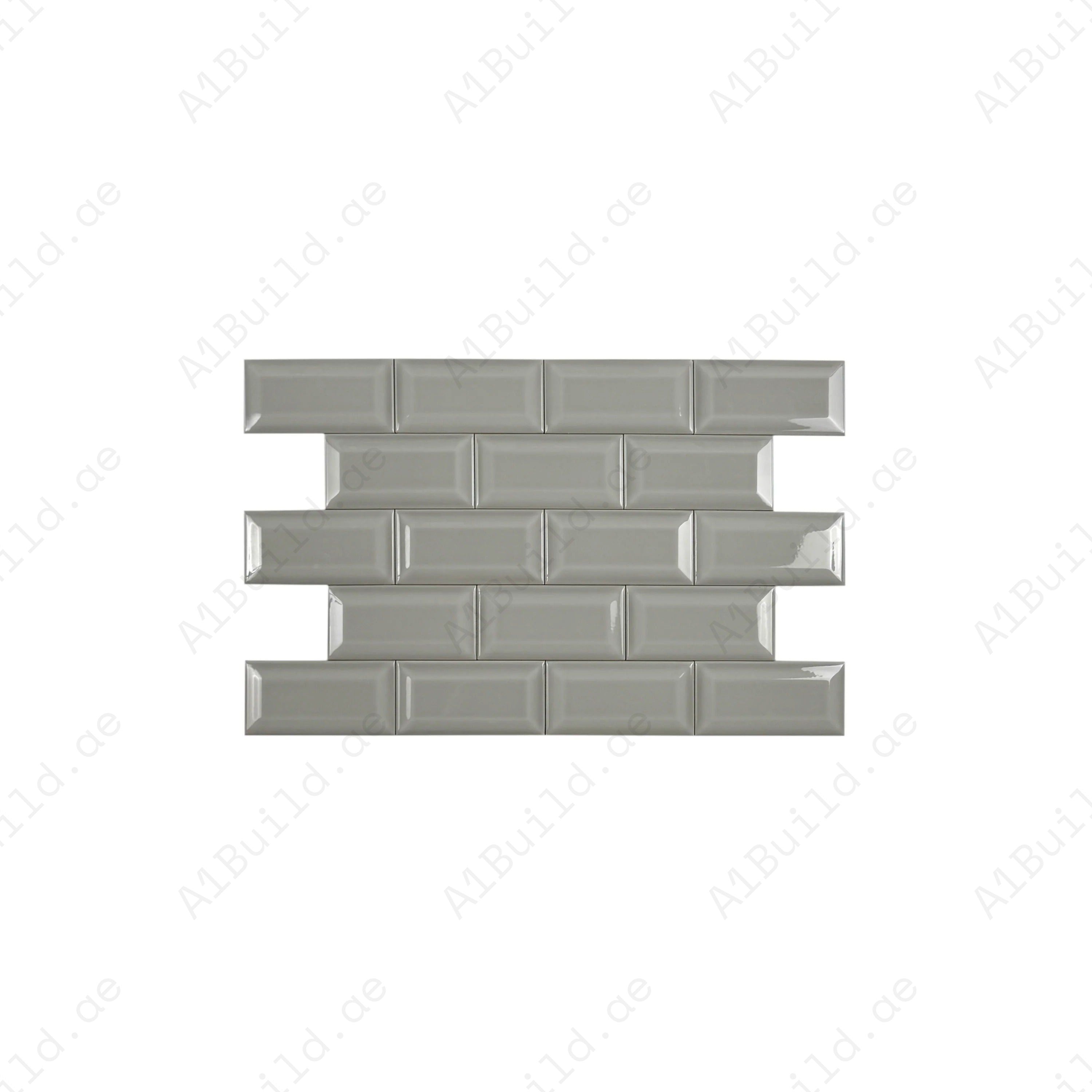 Shop Urban Luxe Light Grey Glossy Beveled Ceramic Tile. Durable, easy to clean, and stylish – ideal for kitchens, bathrooms, accent walls, and modern interiors.