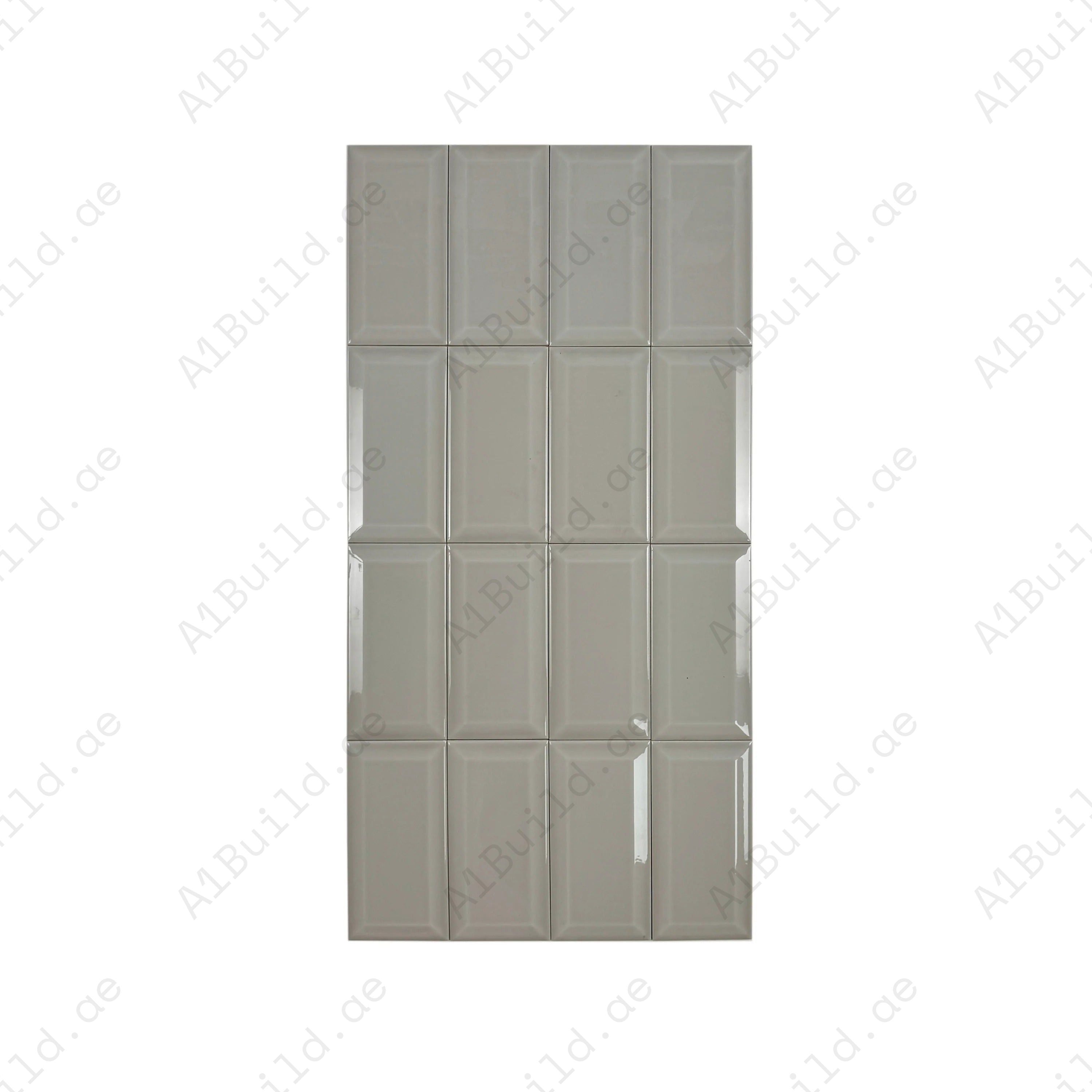Shop Urban Luxe Light Grey Glossy Beveled Ceramic Tile. Durable, stylish, and easy to clean – perfect for kitchens, bathrooms, accent walls, and modern interiors.