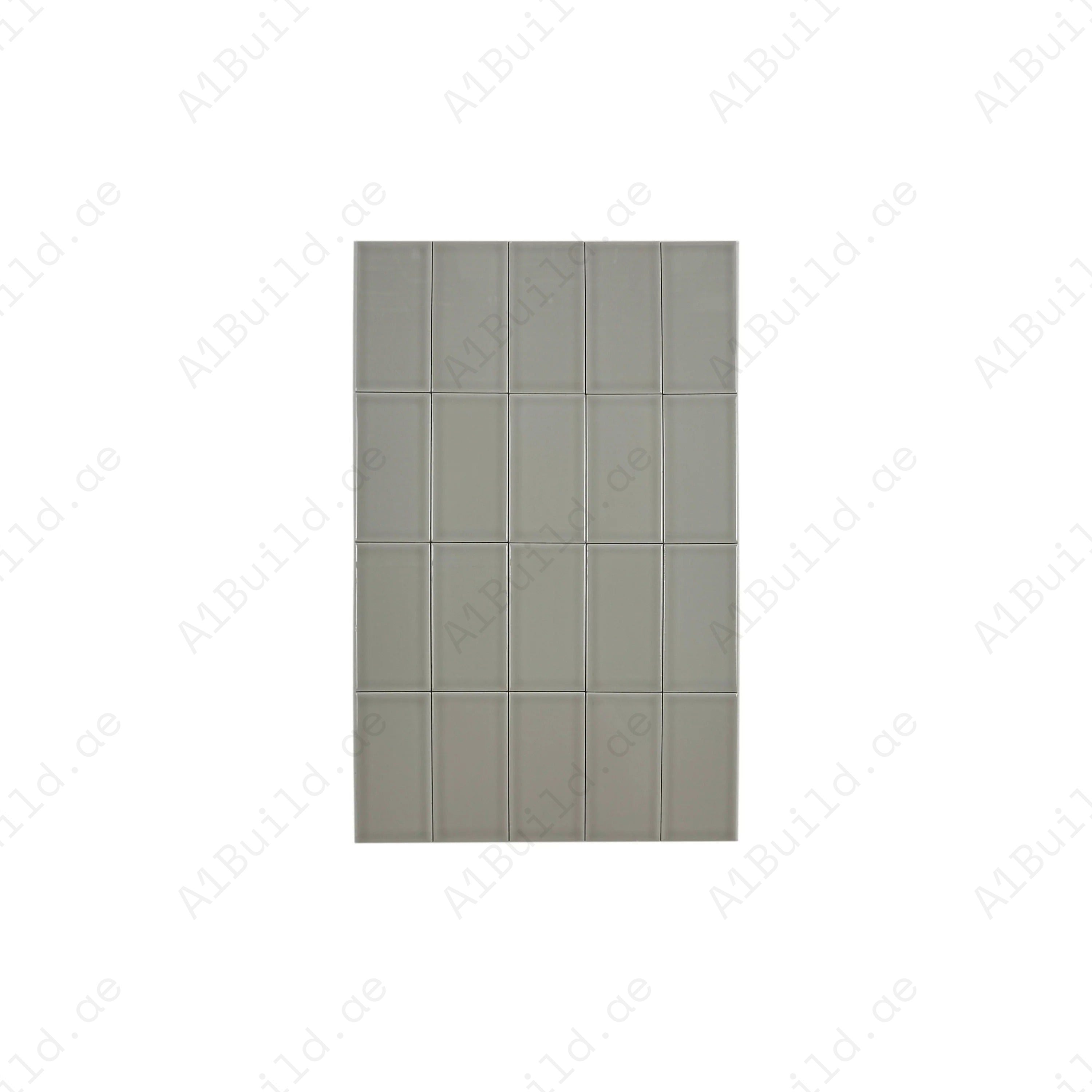 Shop Urban Luxe Light Grey Glossy Flat Ceramic Tile. Durable, easy to clean, and stylish – ideal for kitchens, bathrooms, accent walls, and modern interiors.