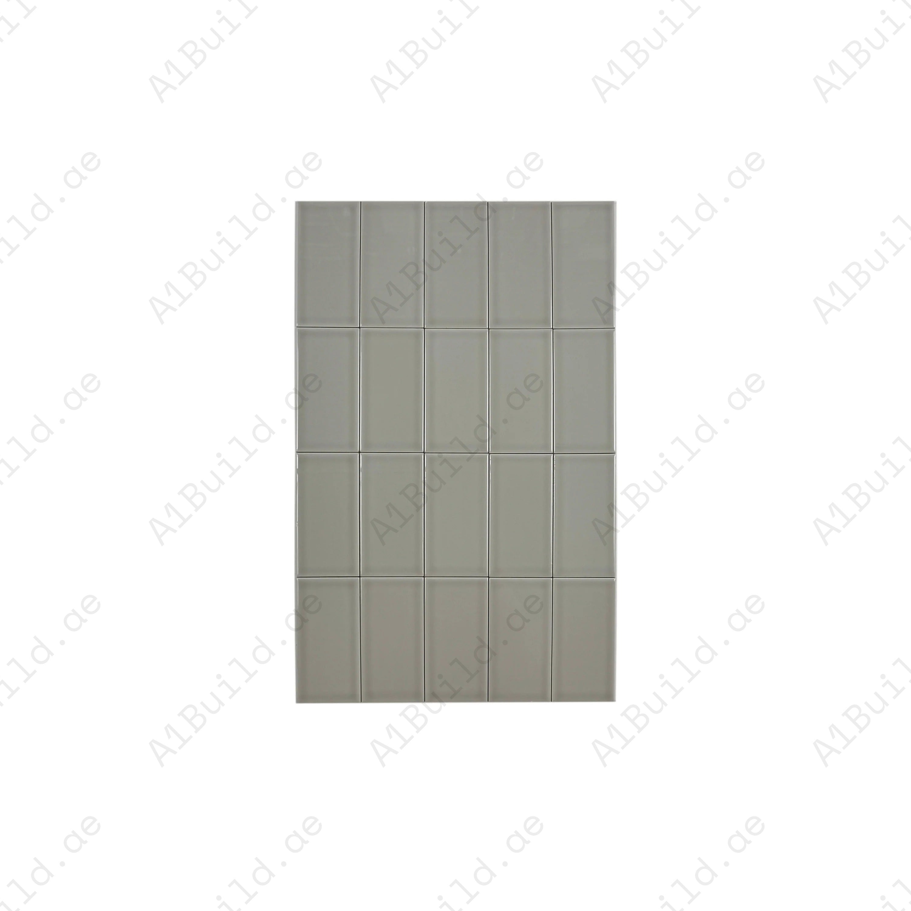 Shop Urban Luxe Light Grey Glossy Flat Ceramic Tile. Durable, easy to clean, and stylish – ideal for kitchens, bathrooms, accent walls, and modern interiors.