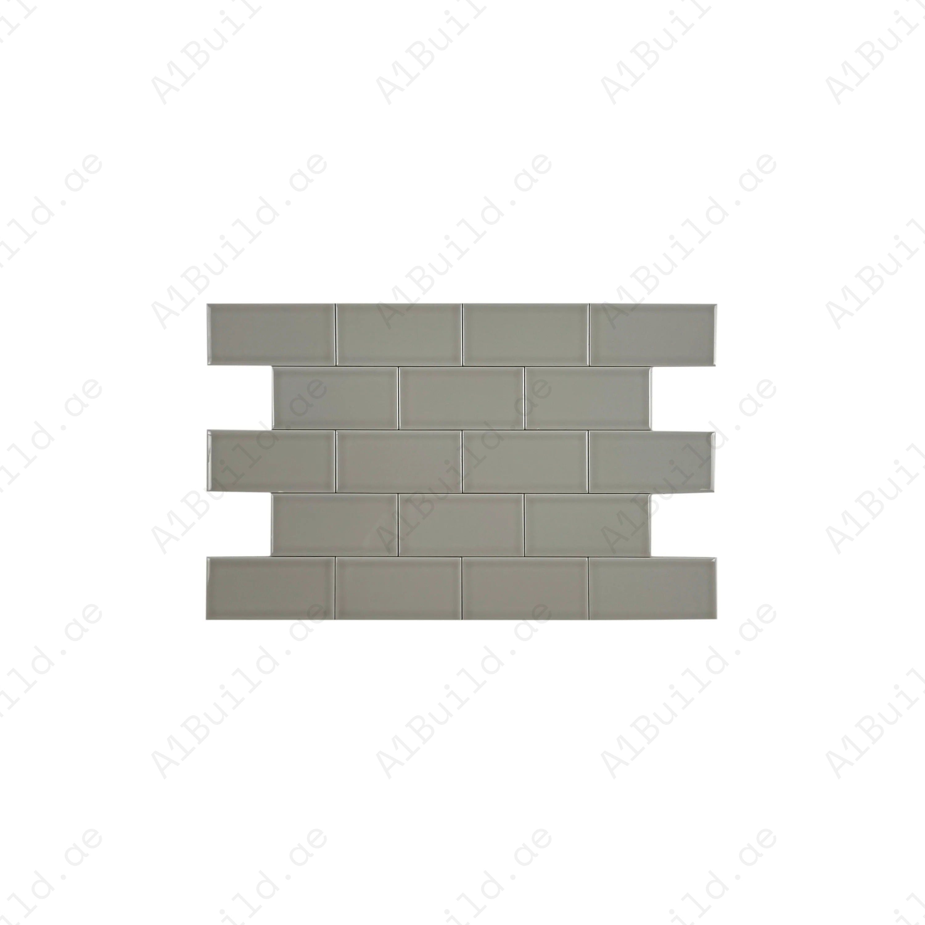 Shop Urban Luxe Light Grey Glossy Flat Ceramic Tile. Durable, easy to clean, and stylish – ideal for kitchens, bathrooms, accent walls, and modern interiors.