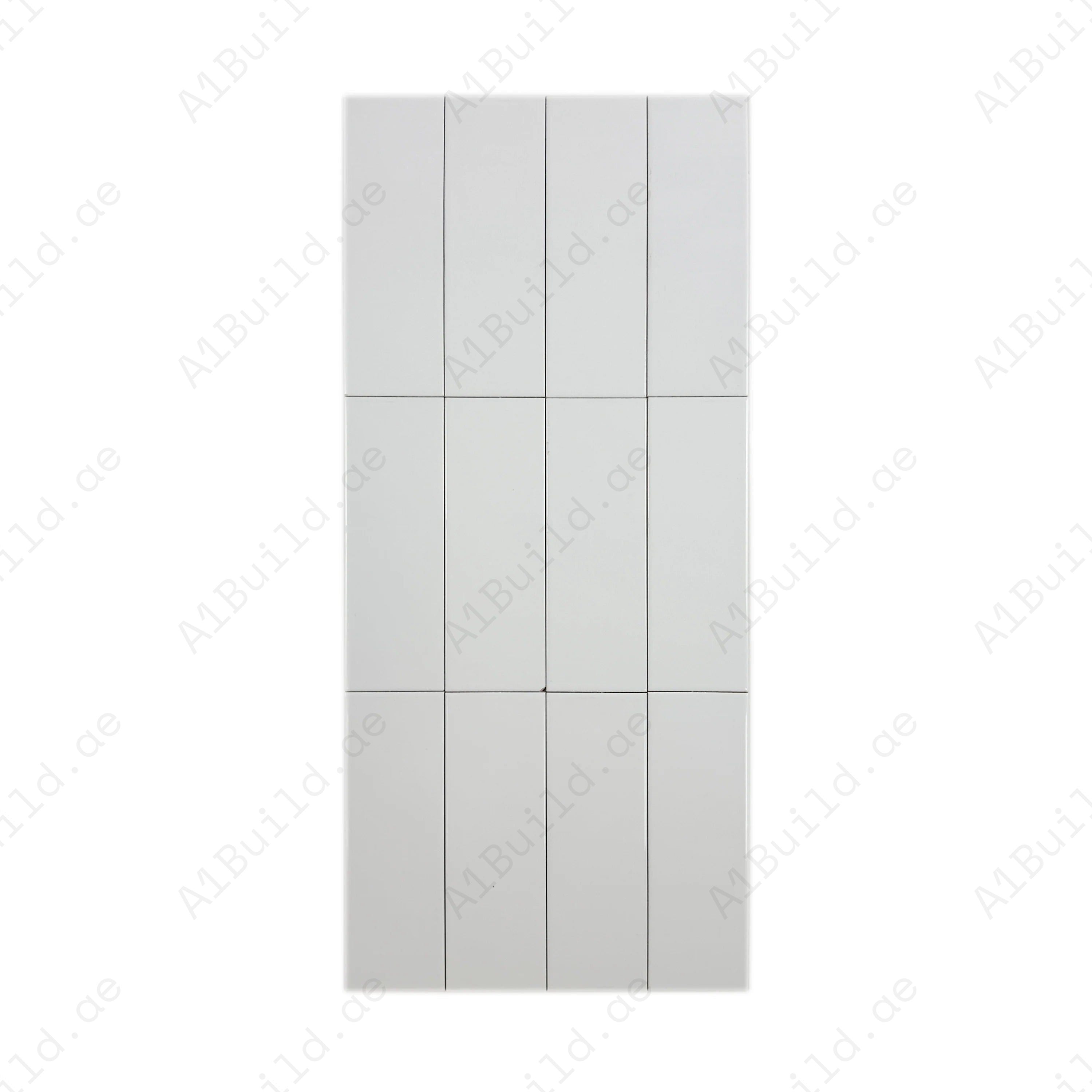 Shop Urban Luxe Milk White Glossy Flat Ceramic Tile. Durable, stylish, and easy to clean – perfect for kitchens, bathrooms, accent walls, and contemporary interiors.