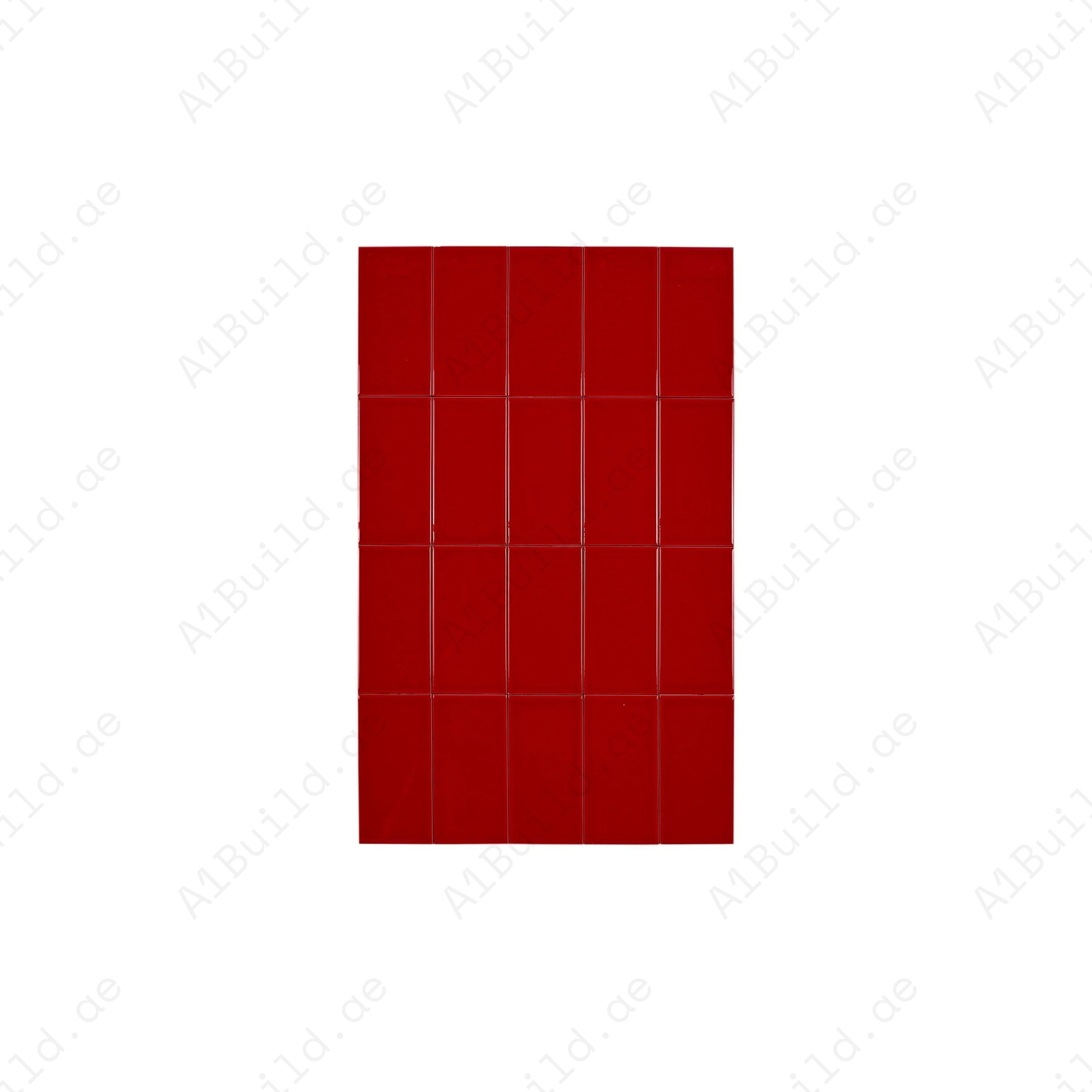 Shop Urban Luxe Red Glossy Beveled Ceramic Tile. Durable, stylish, and easy to clean – ideal for kitchens, bathrooms, accent walls, and modern interiors.