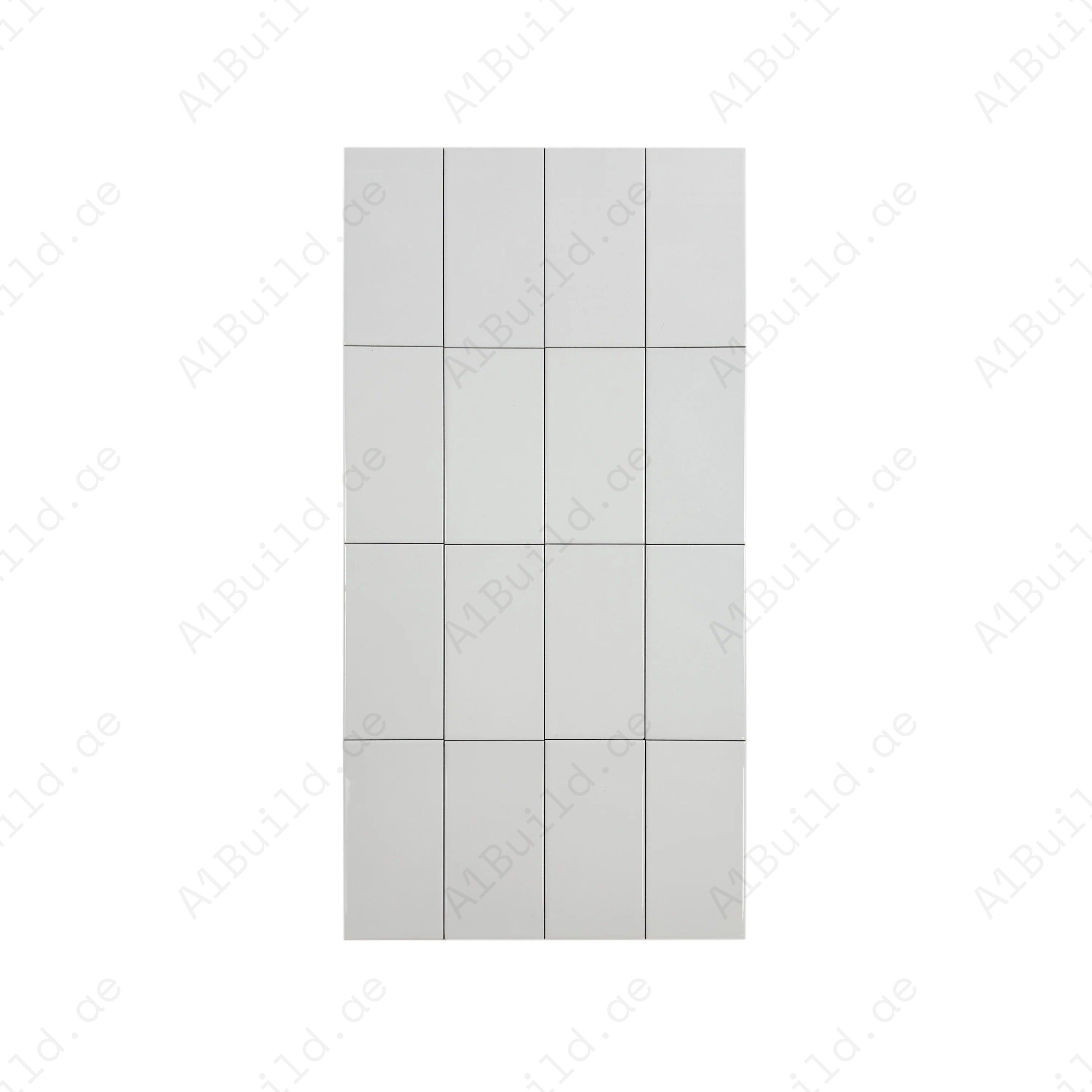 Shop Urban Luxe White Glossy Flat Ceramic Tile. Durable, stylish, and easy to clean – ideal for kitchens, bathrooms, accent walls, and contemporary interiors.