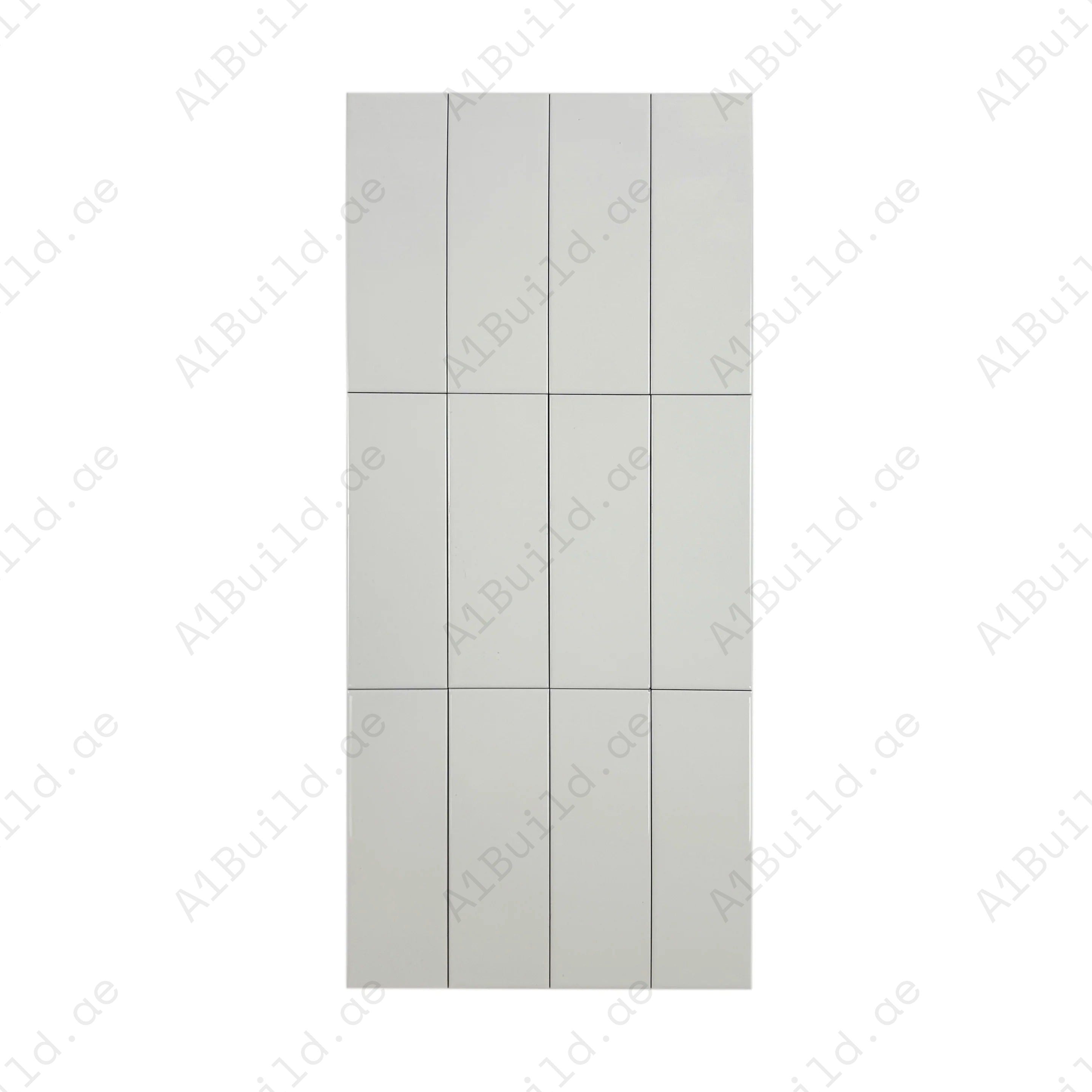 Shop Urban Luxe White Glossy Flat Ceramic Tile. Durable, stylish, and easy to clean – perfect for kitchens, bathrooms, accent walls, and contemporary interiors.