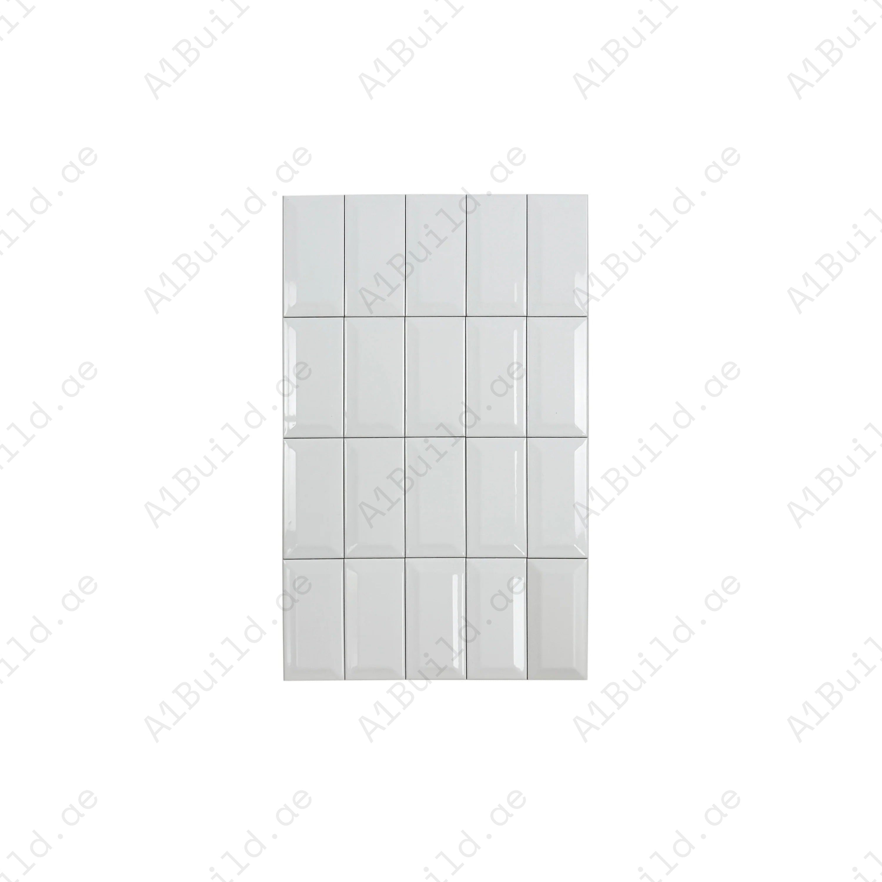 Shop Urban Luxe White Matt Beveled Ceramic Tile. Durable, stylish, and easy to clean – ideal for kitchens, bathrooms, accent walls, and modern interiors.