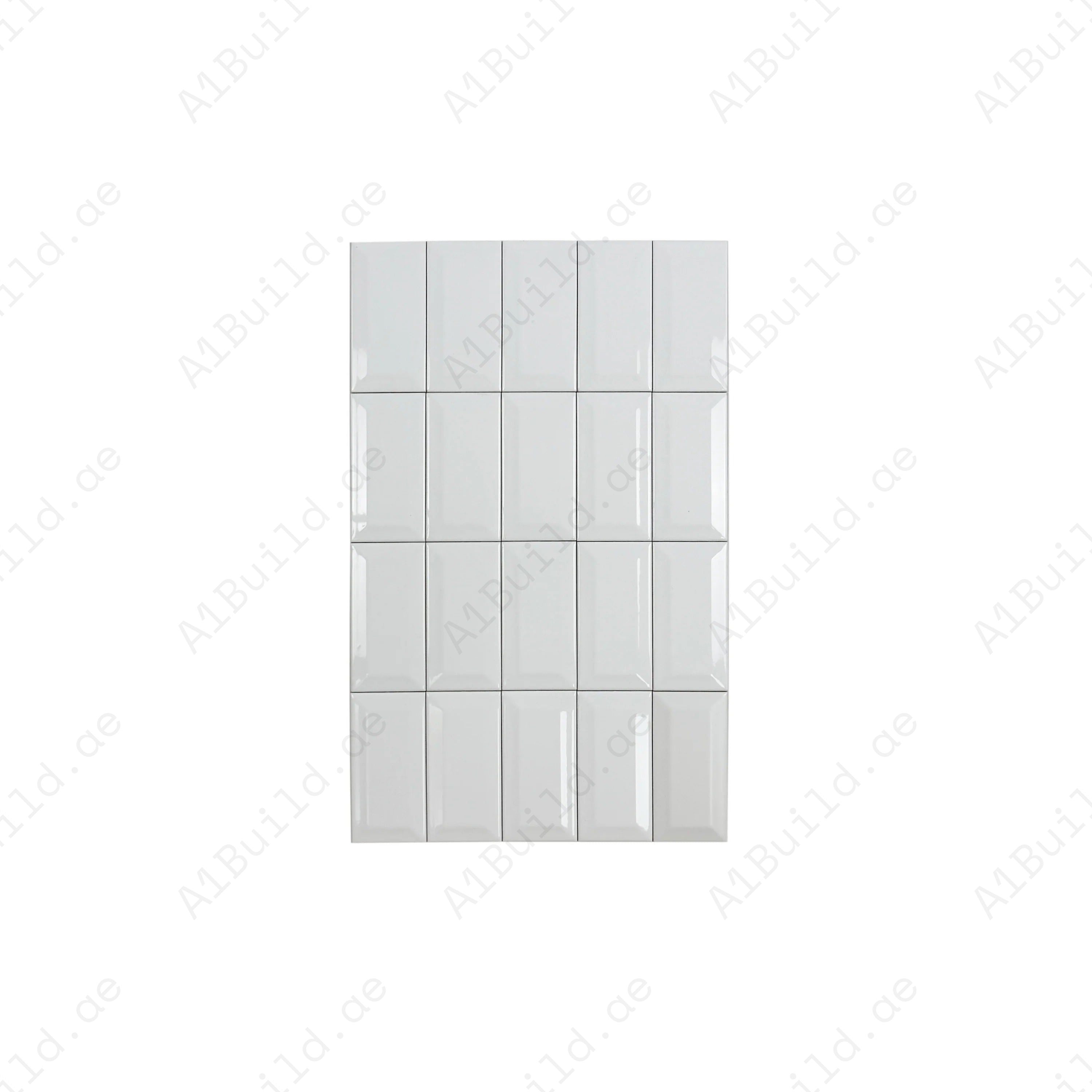 Shop Urban Luxe White Matt Beveled Ceramic Tile. Durable, stylish, and easy to clean – ideal for kitchens, bathrooms, accent walls, and modern interiors.