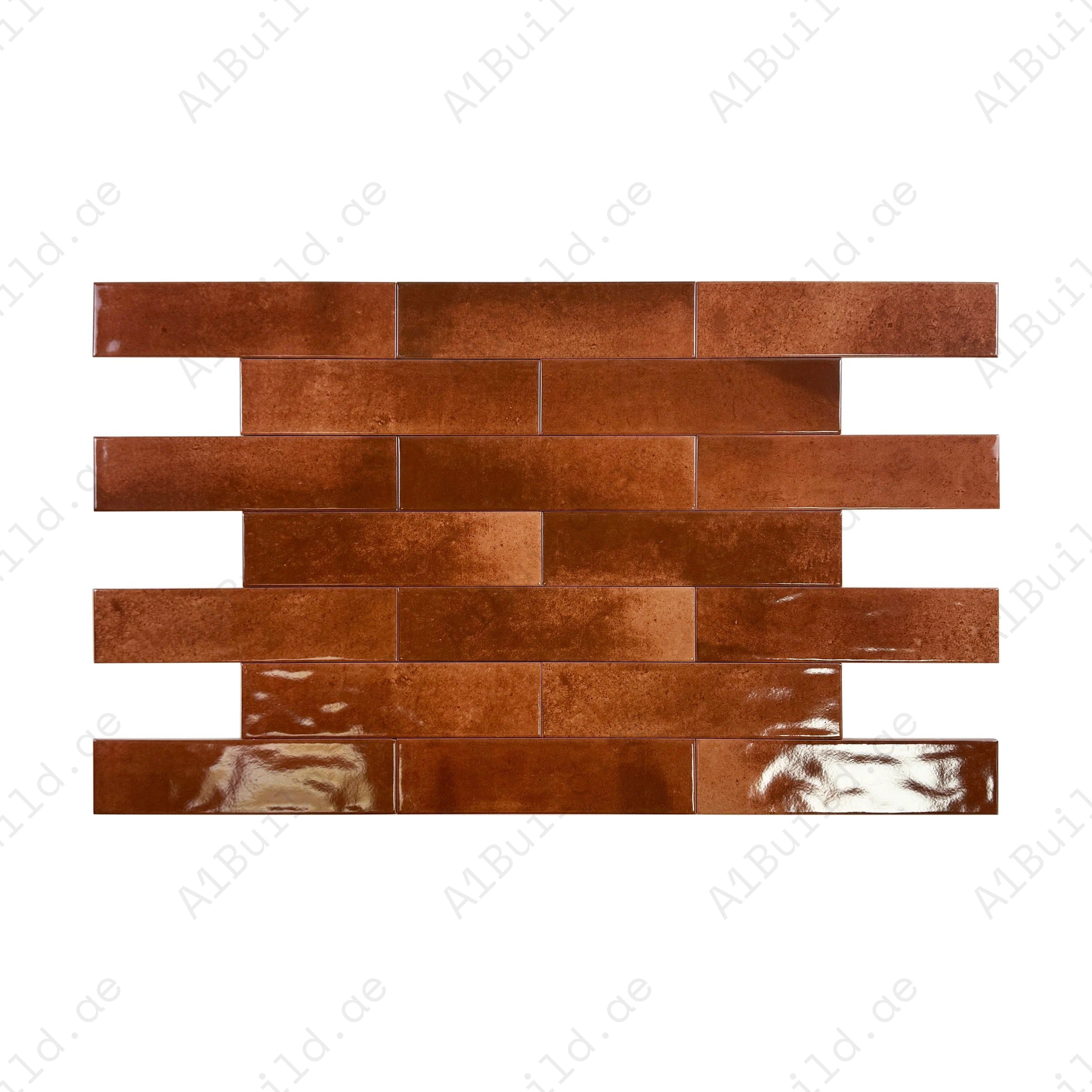 Shop Venetian Dream Cinnamon Brown Glossy Porcelain Tile (75x300 mm) – durable, waterproof, and elegant. Ideal for bathrooms, kitchens, walls, and interiors.