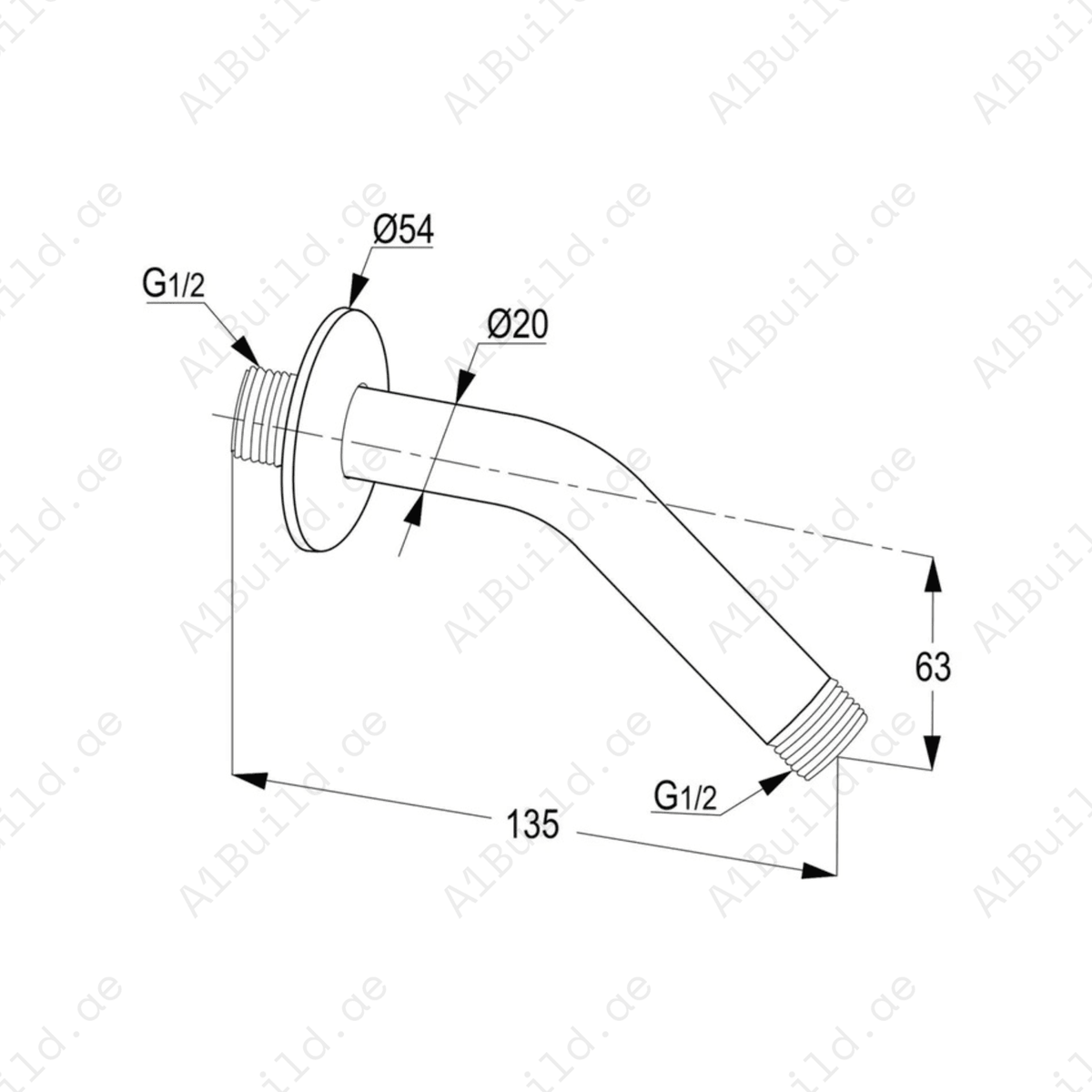 ShowerArm_ChromeFinishwithDN15_SlidingCoverPlate_3