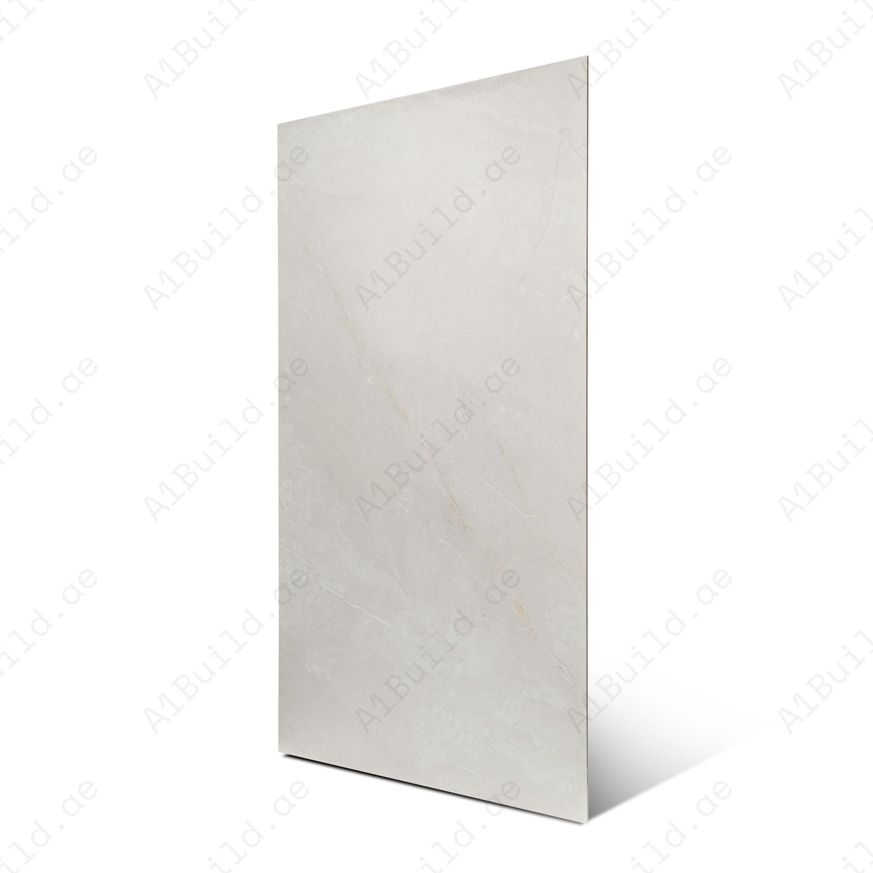 Sighny White porcelain tile in 60x120cm size featuring soft stone texture, elegant white tones and durable 9mm thickness for floors and walls.