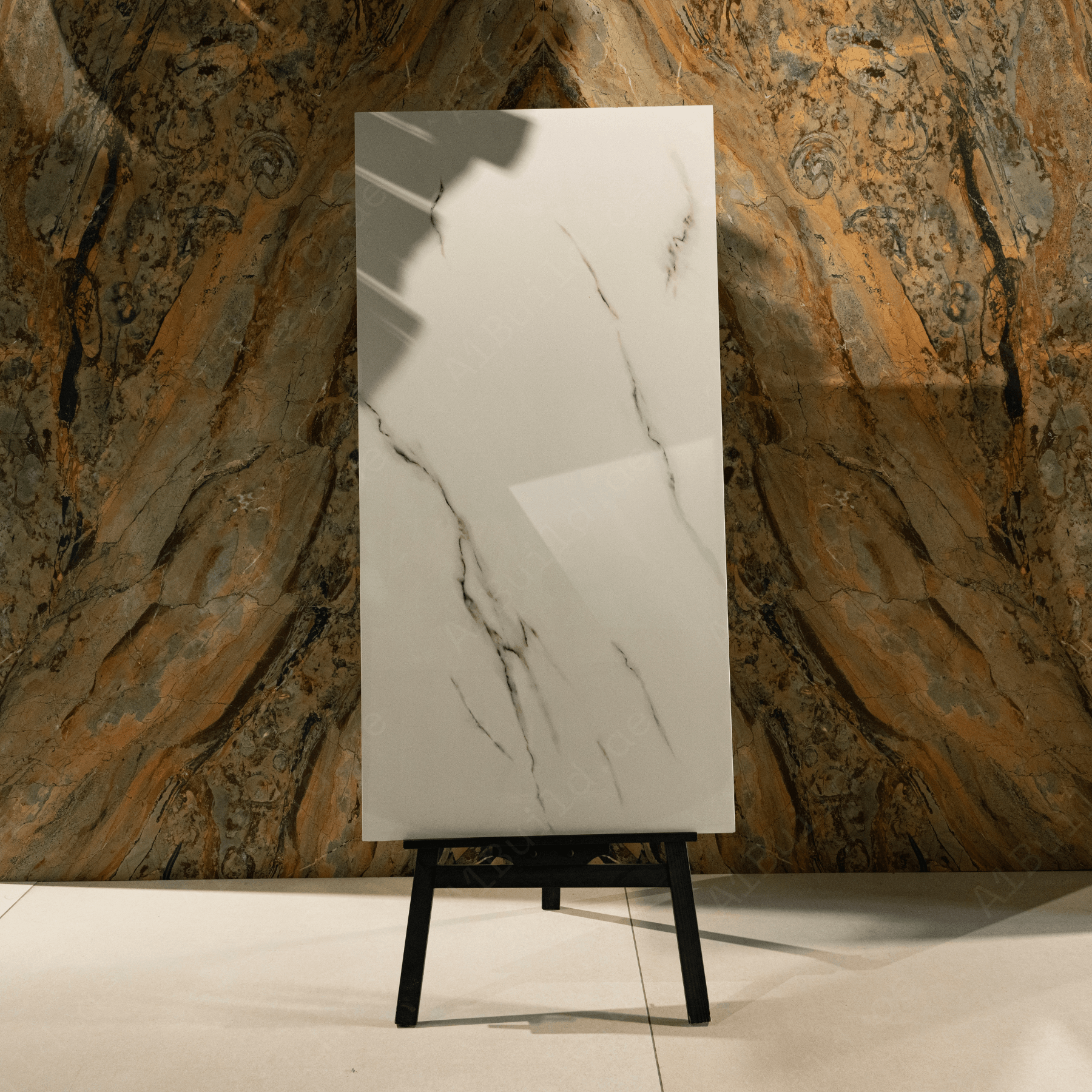 Silver Mist Vein porcelain tile 60x120cm 9mm thickness, light grey marble look design, durable porcelain tile for modern floors and walls.