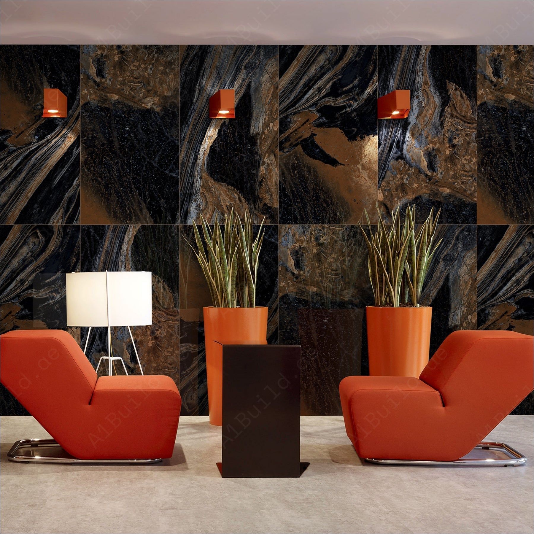 Simona Black (60X120cm 09mm Random High Gloss Porcelain Indoor Floor & Wall Tiles)