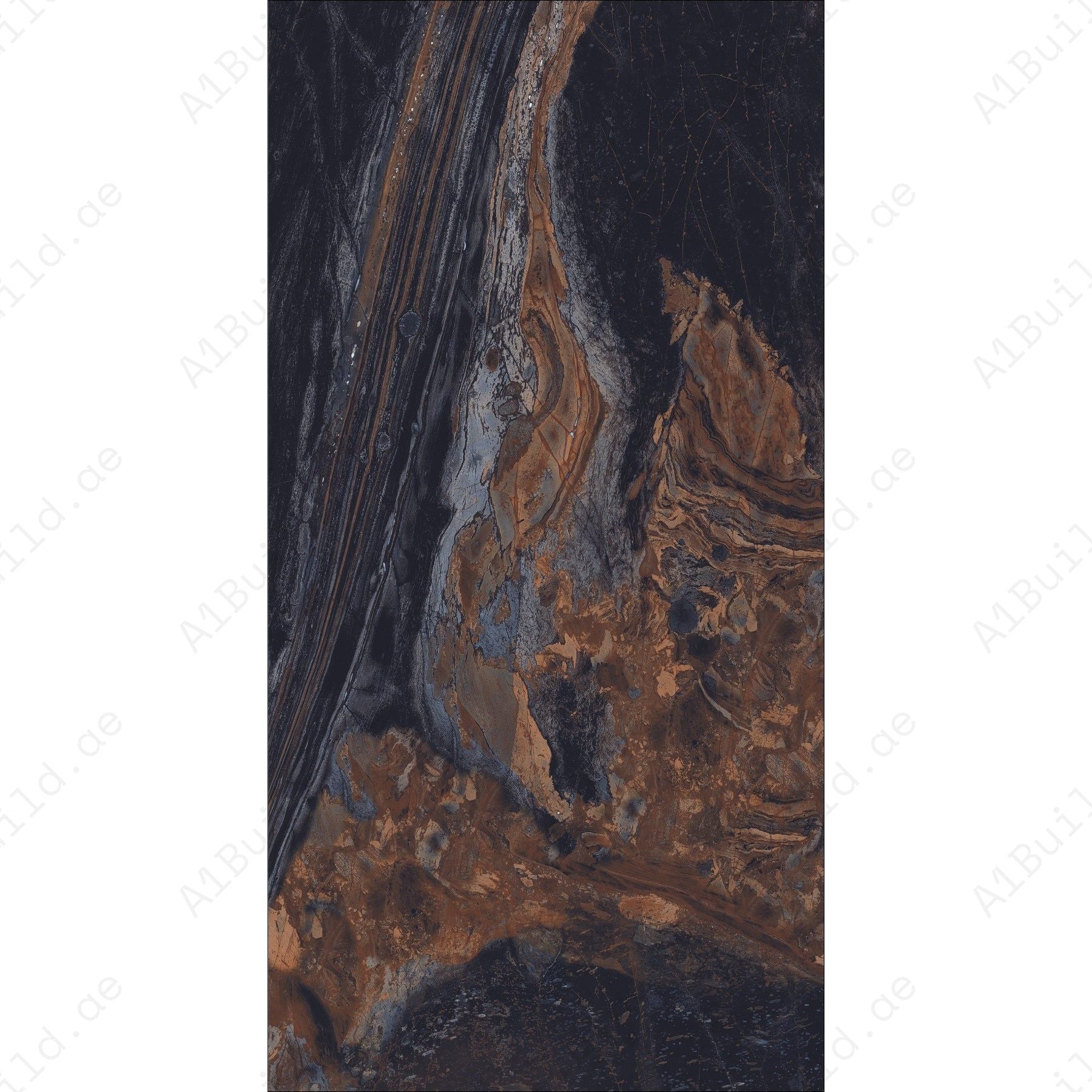 Simona Black (60X120cm 09mm Random High Gloss Porcelain Indoor Floor & Wall Tiles)