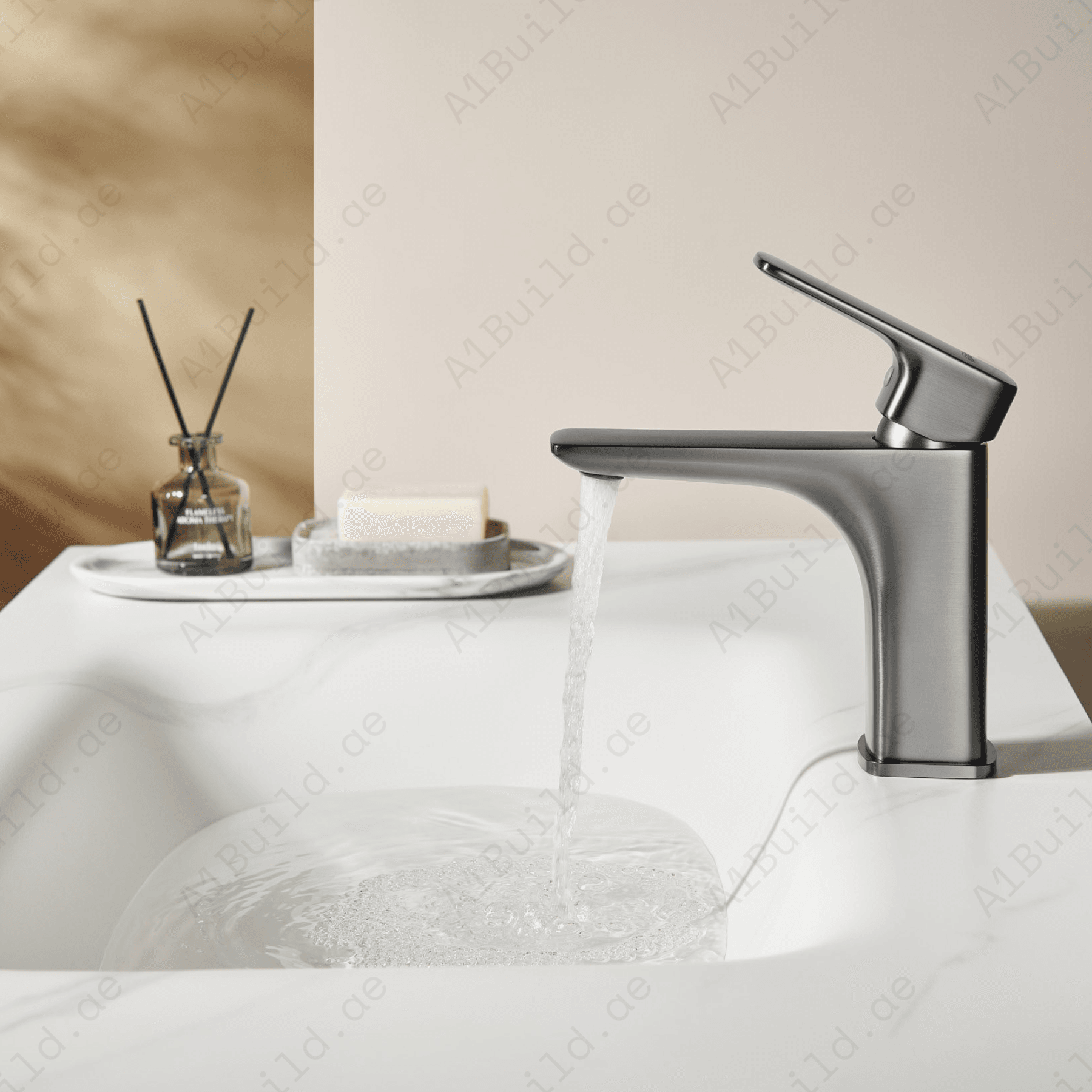 Single Lever Brushed Nickel Basin Mixer Without PUW – Modern Bathroom Fitting