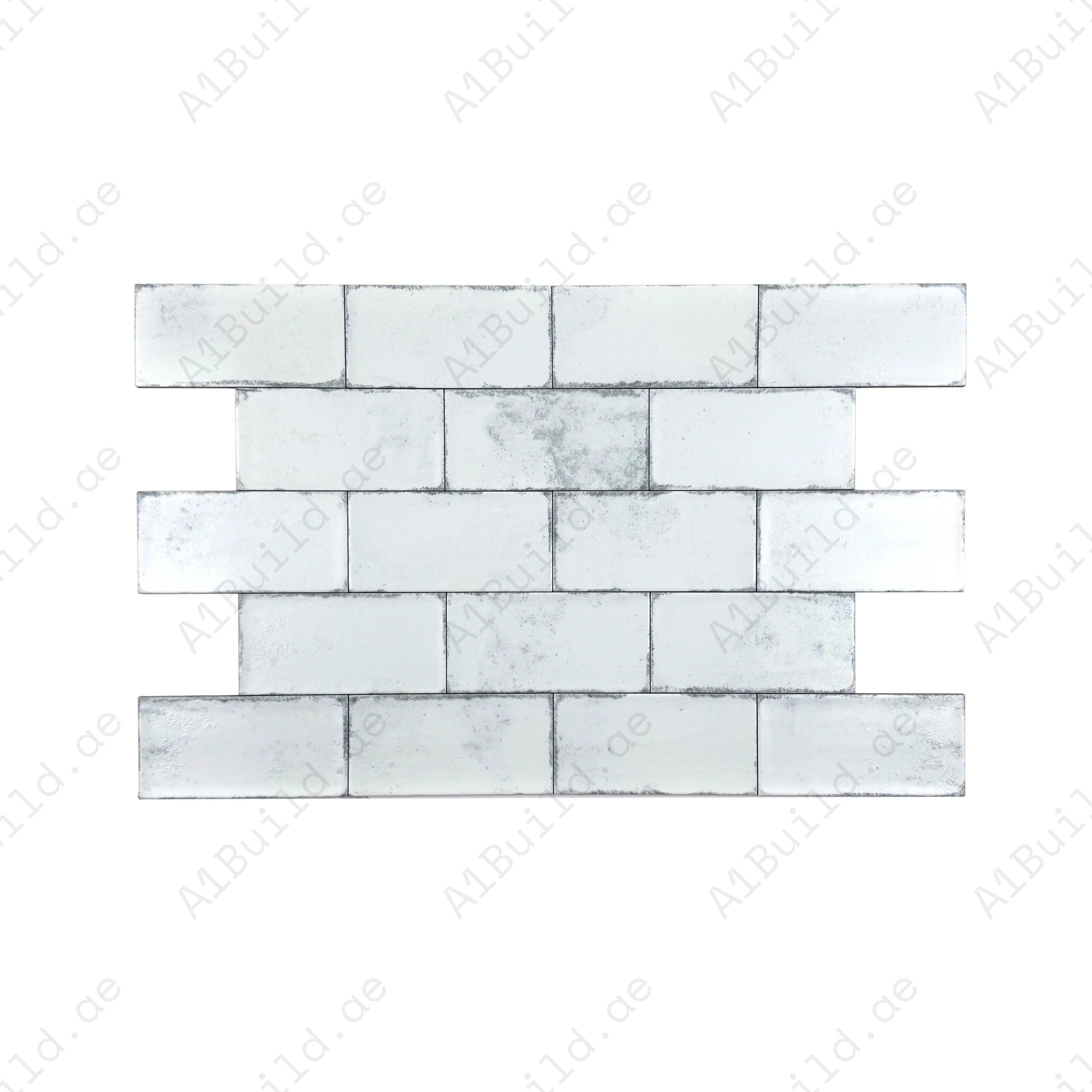 Snow White matte ceramic tile with sleek long-strip design. Durable, waterproof, scratch & stain-resistant—perfect for walls, floors, kitchens & bathrooms.