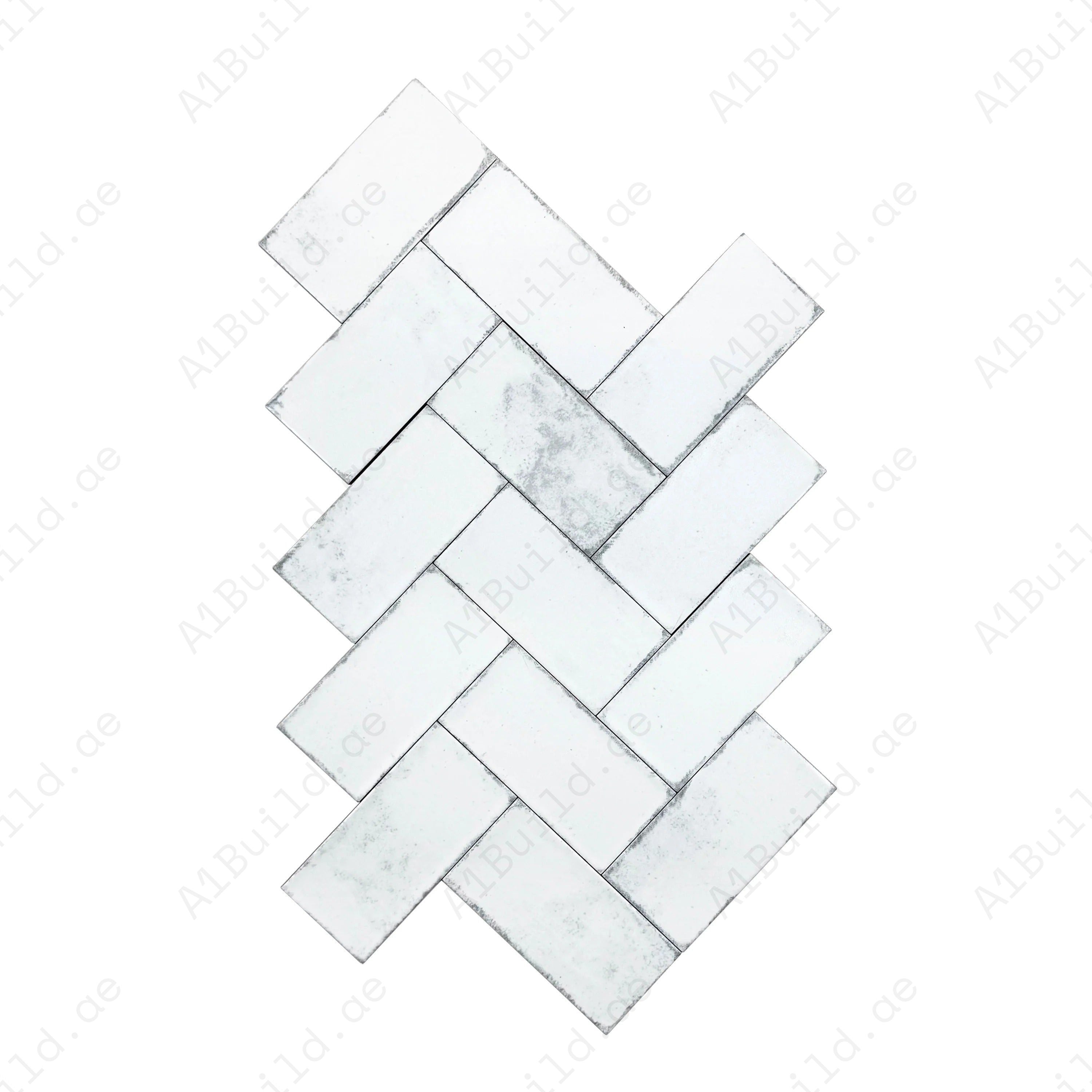Snow White matte ceramic tile with sleek long-strip design. Durable, waterproof, scratch & stain-resistant—perfect for walls, floors, kitchens & bathrooms.