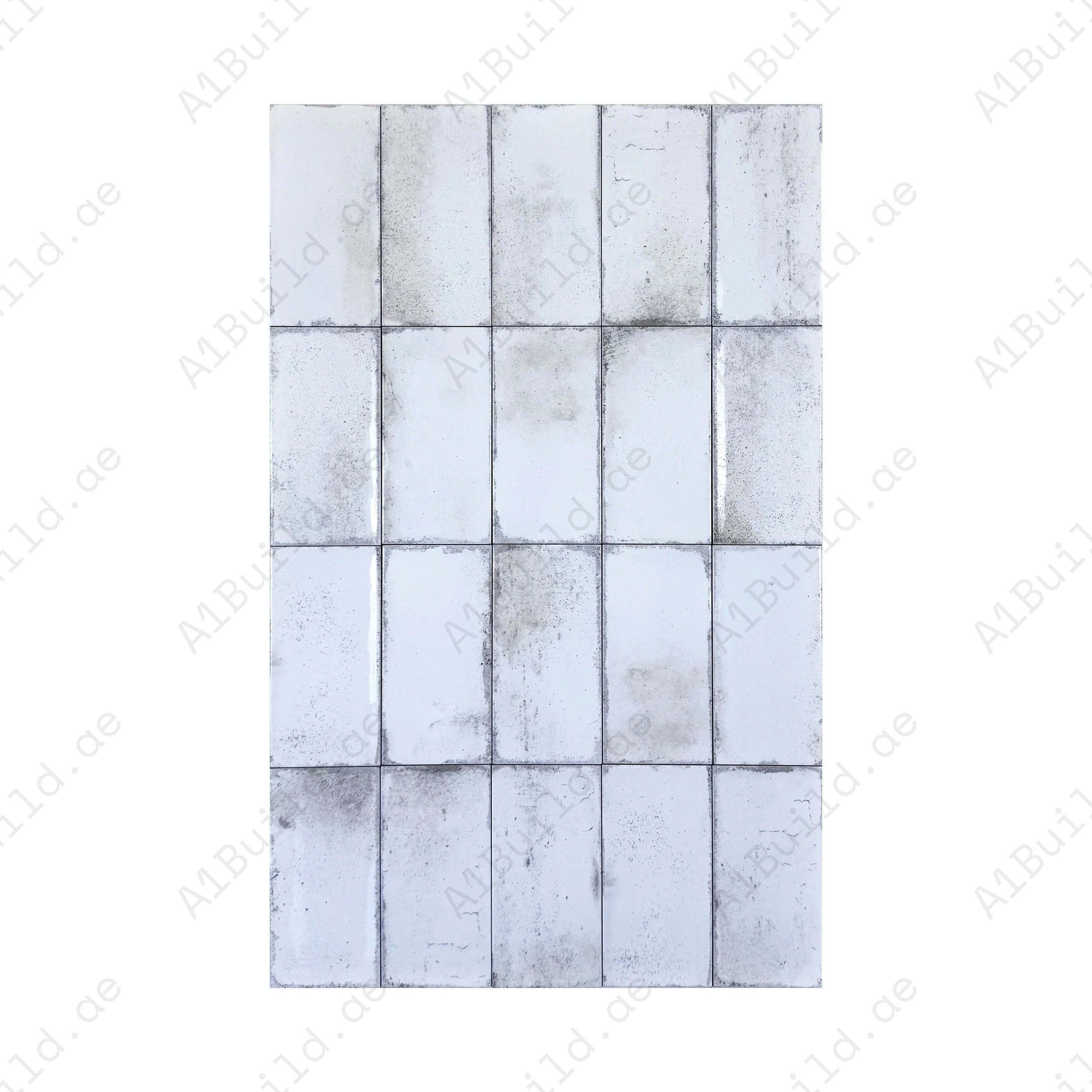 Spanish Timeless Tones Ivory White Glossy Ceramic Tile – Ideal for indoor & outdoor walls, kitchen backsplashes, bathrooms; durable, waterproof, scratch-resistant.
