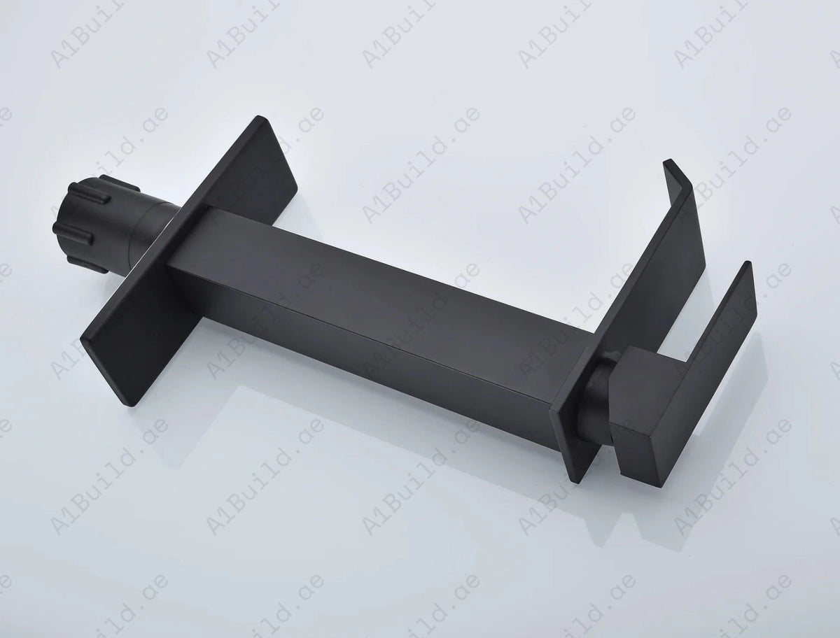 Square Ceiling Shower Arm 150mm in Premium Matte Black – Modern Bathroom Upgrade