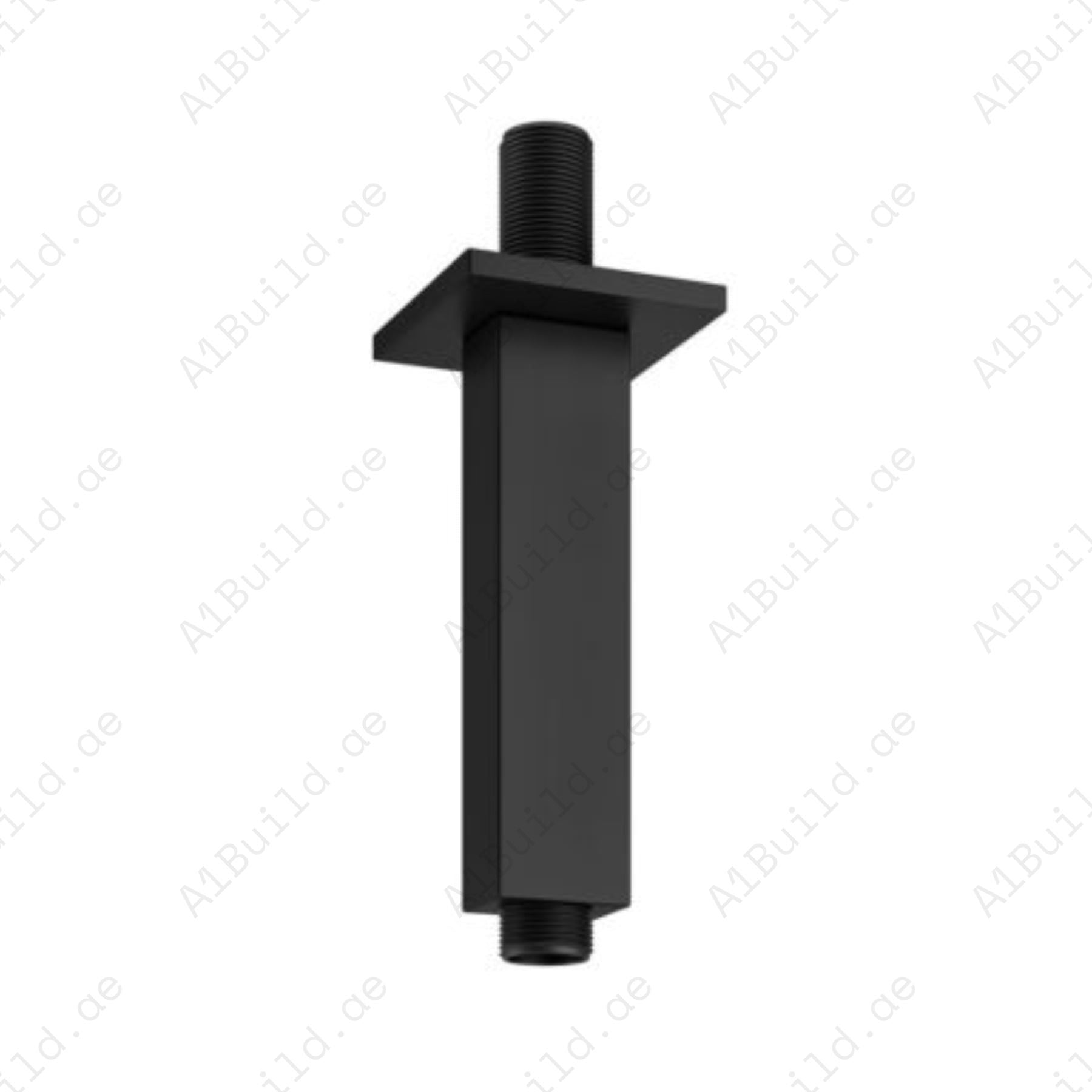 Square Ceiling Shower Arm 150mm in Premium Matte Black – Modern Bathroom Upgrade