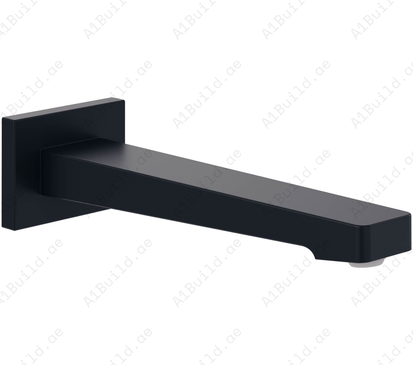 Square Shower Arm 400mm – Matte Black Finish, 100% Made in Germany | Hesanit