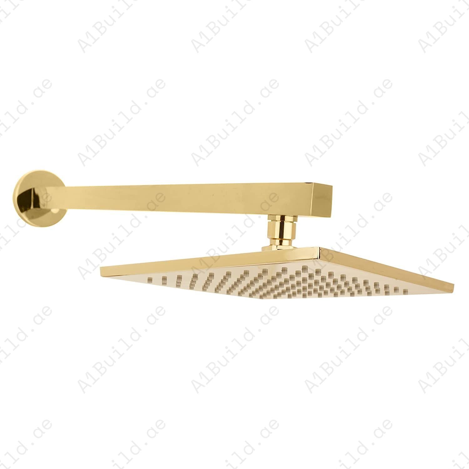 Square Shower Arm 400mm – Premium Gold Finish, 100% Made in Germany | Hesanit