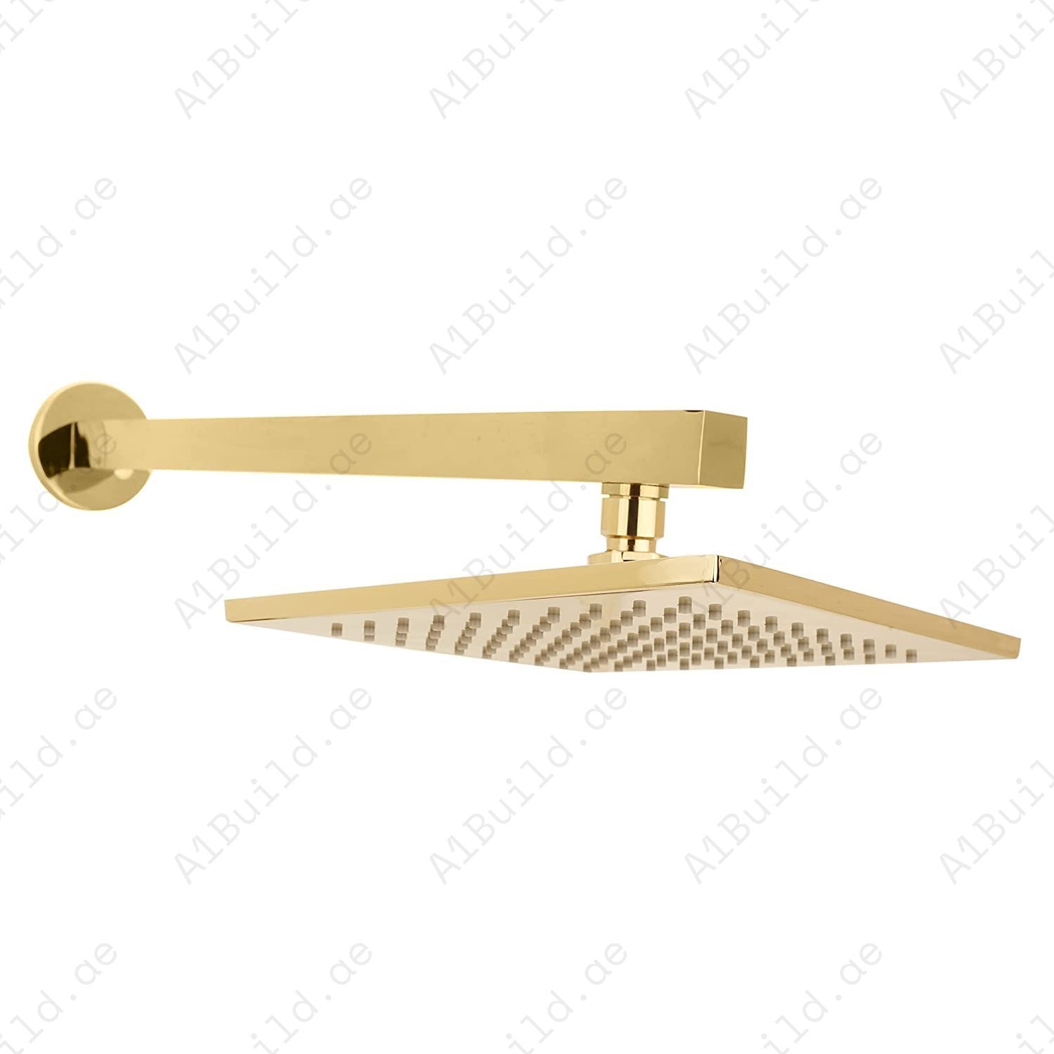 Square Shower Arm 400mm – Premium Gold Finish, 100% Made in Germany | Hesanit