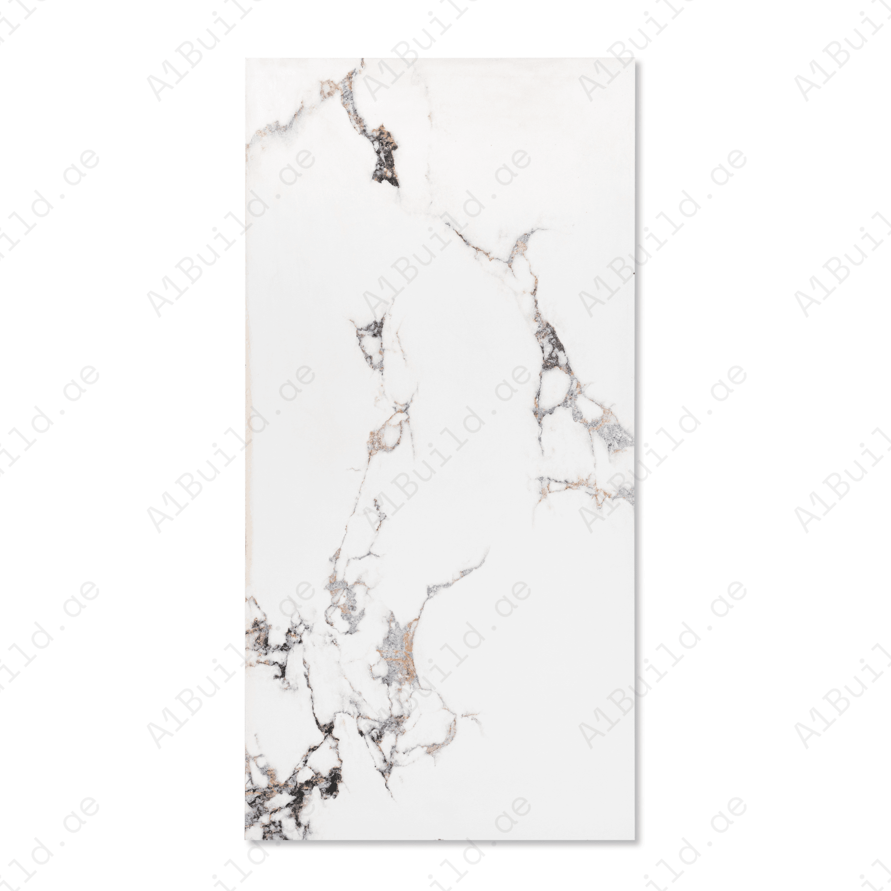 Statuario Vistota porcelain tile 60x120cm with 9mm thickness, Italian marble look, durable porcelain, ideal for floors and walls.