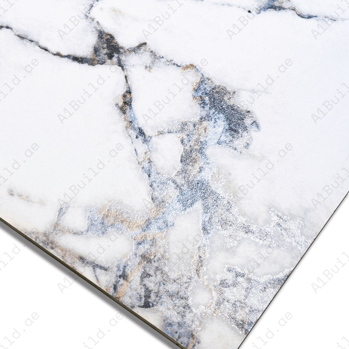 Statuario Vistota porcelain tile 60x120cm with 9mm thickness, Italian marble look, durable porcelain, ideal for floors and walls.