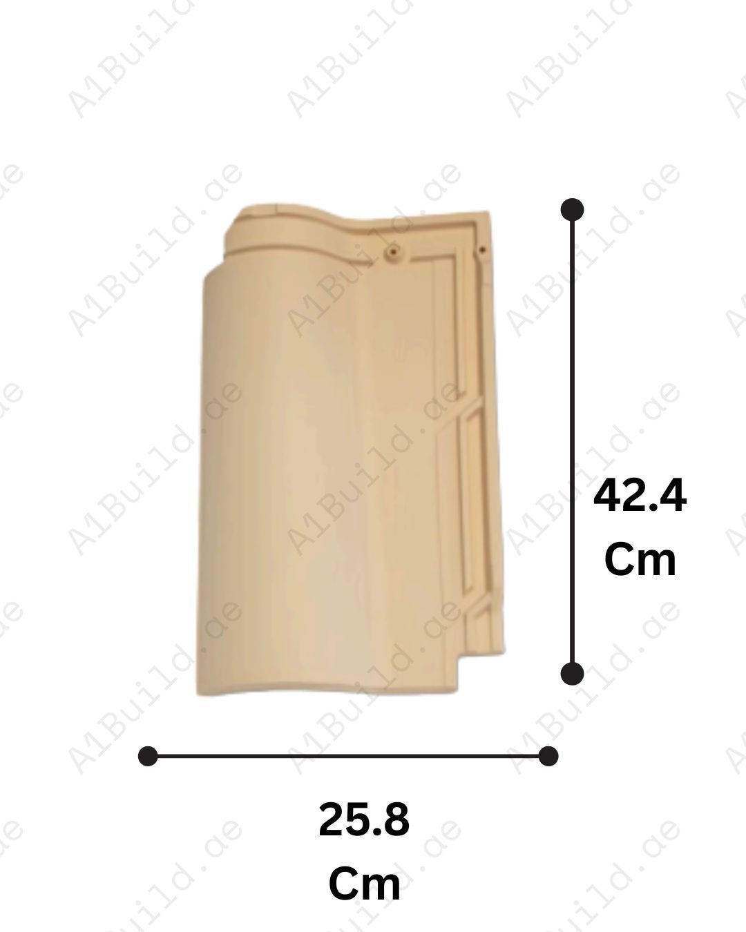 Straw beige ceramic roof tile — 42.4×25.8cm durable design with long-lasting color and CE certification for modern and minimal homes.