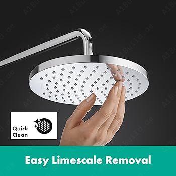 Stylish 300 mm Round Matte Black Rain Shower Head – Exposed Installation, 100% Made in Germany by Hesanit