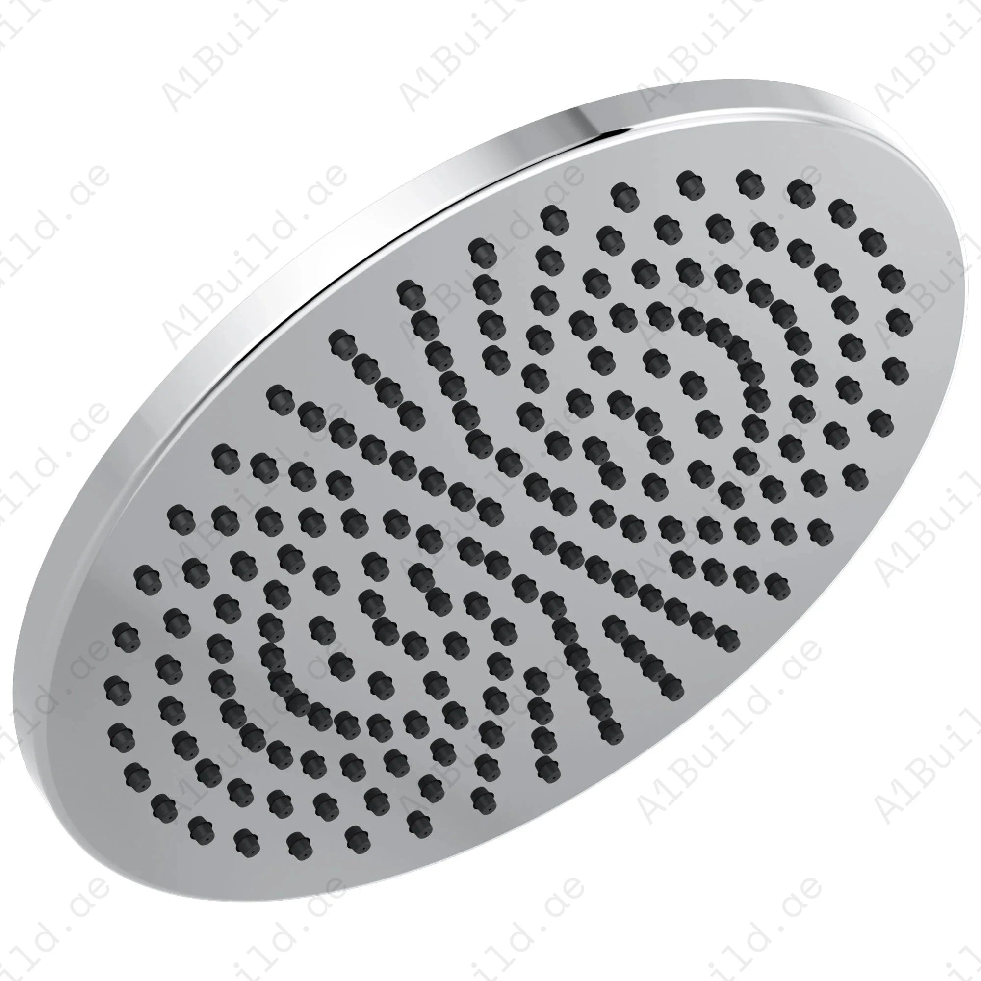 Stylish 300 mm Round Matte Black Rain Shower Head – Exposed Installation, 100% Made in Germany by Hesanit