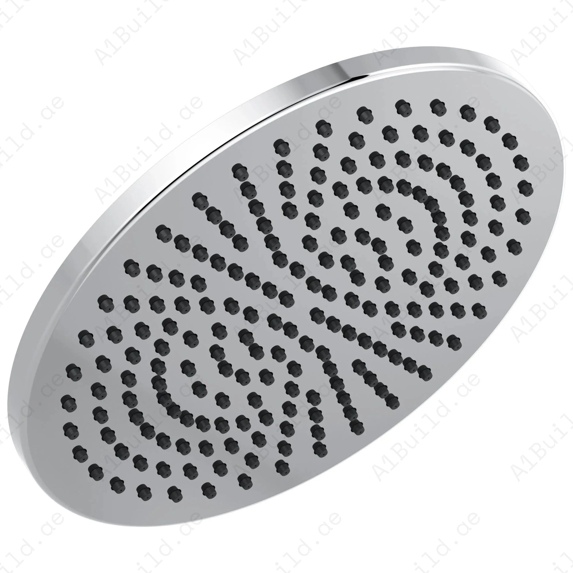 Stylish 300 mm Round Matte Black Rain Shower Head – Exposed Installation, 100% Made in Germany by Hesanit