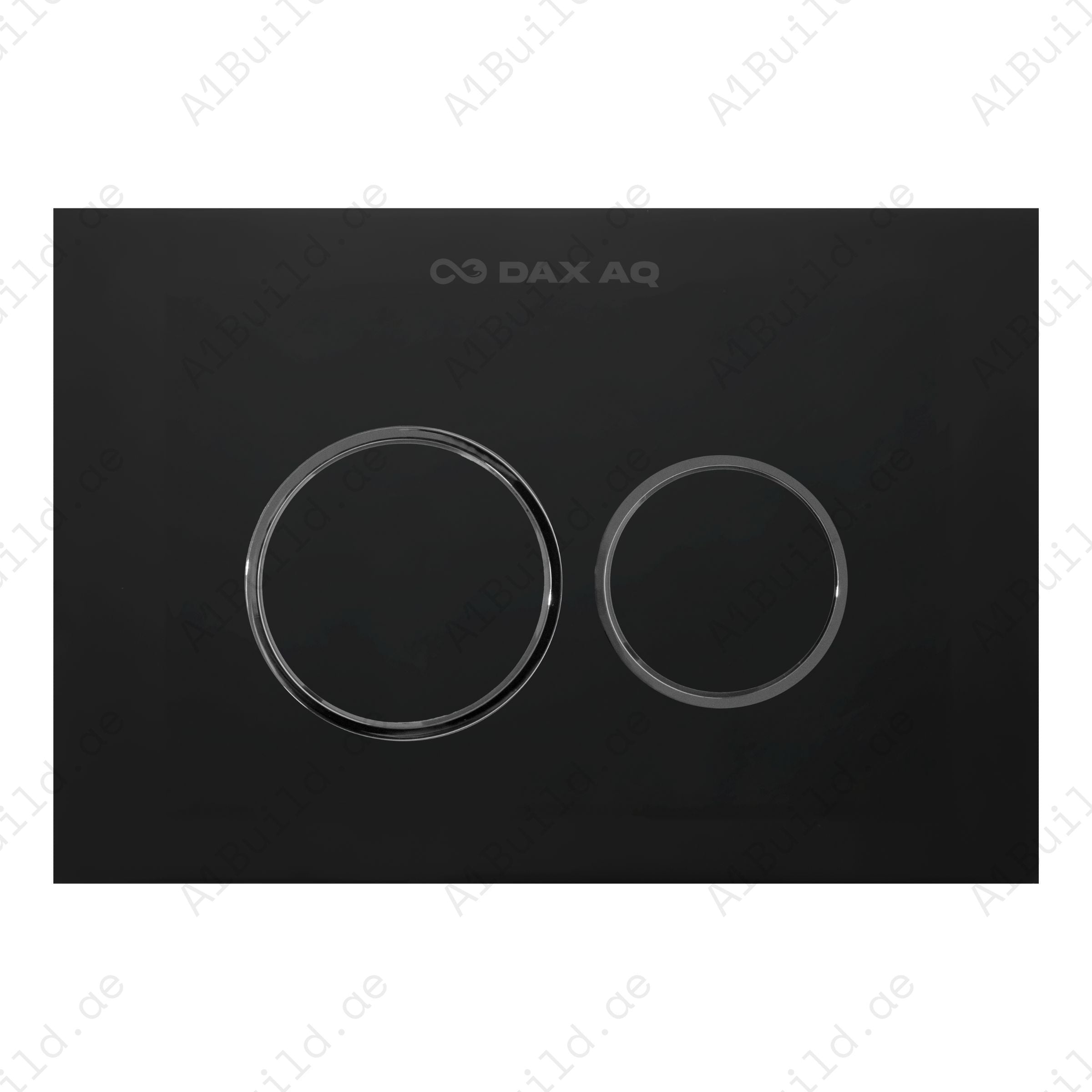 Stylish Halo Black Matt flush plate with dual-flush function, premium matte finish, and concealed cistern compatibility for modern luxury bathrooms.