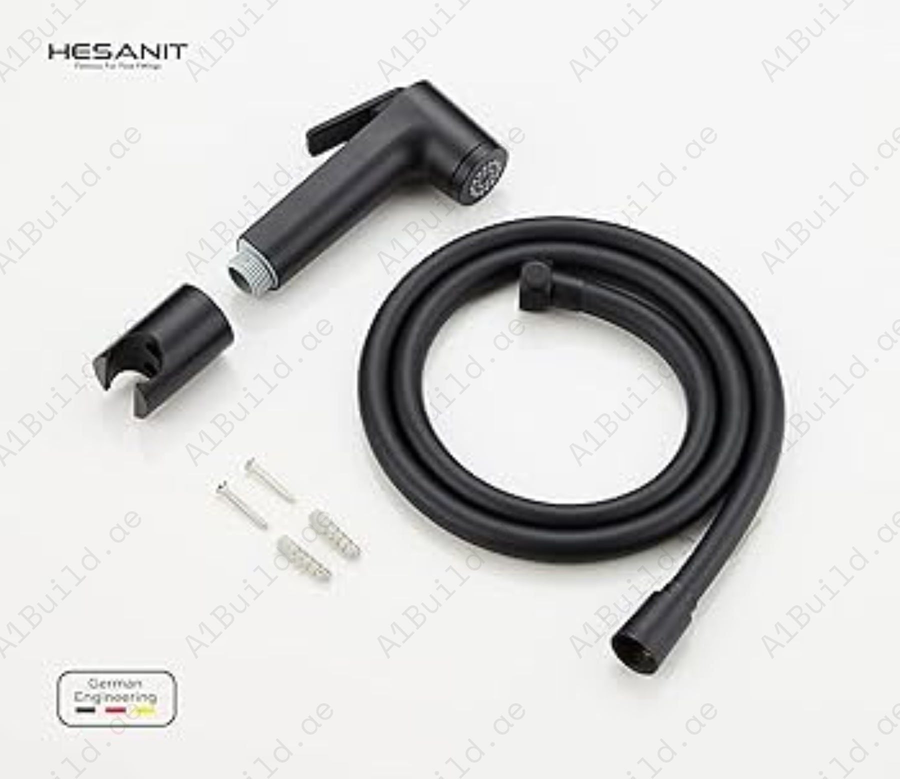 Stylish Matte Black Shattaf Set - Modern Bathroom Upgrade