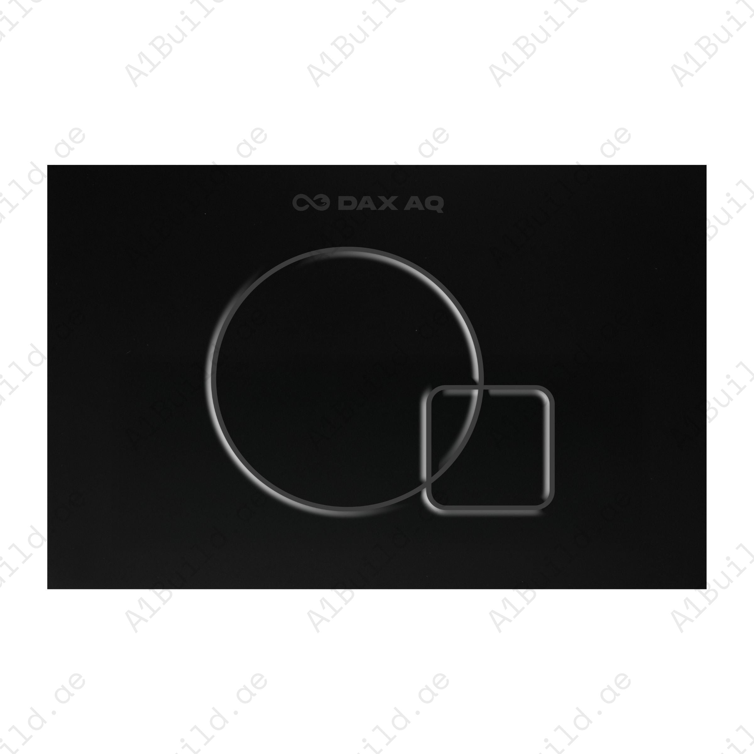 Stylish black matte DotDash flush plate with dual control, modern minimalist look & durable high-quality finish. Ideal for stylish modular switch installations