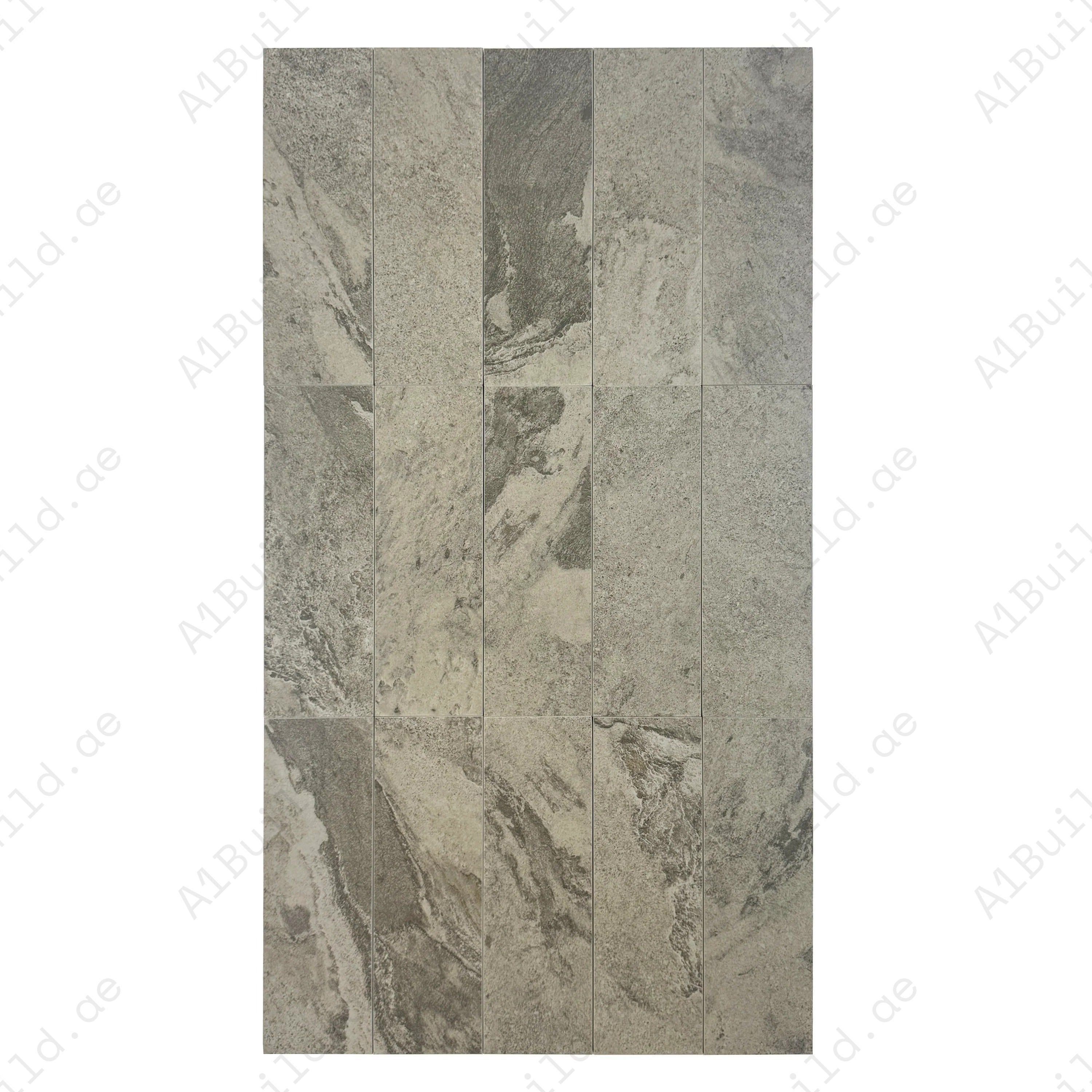 Sukabumi Beige Pattern Matt Porcelain Tile 100x300mm. Durable, slip-resistant, UV stable & eco-friendly, ideal for luxury pools, spas & water features in Dubai.