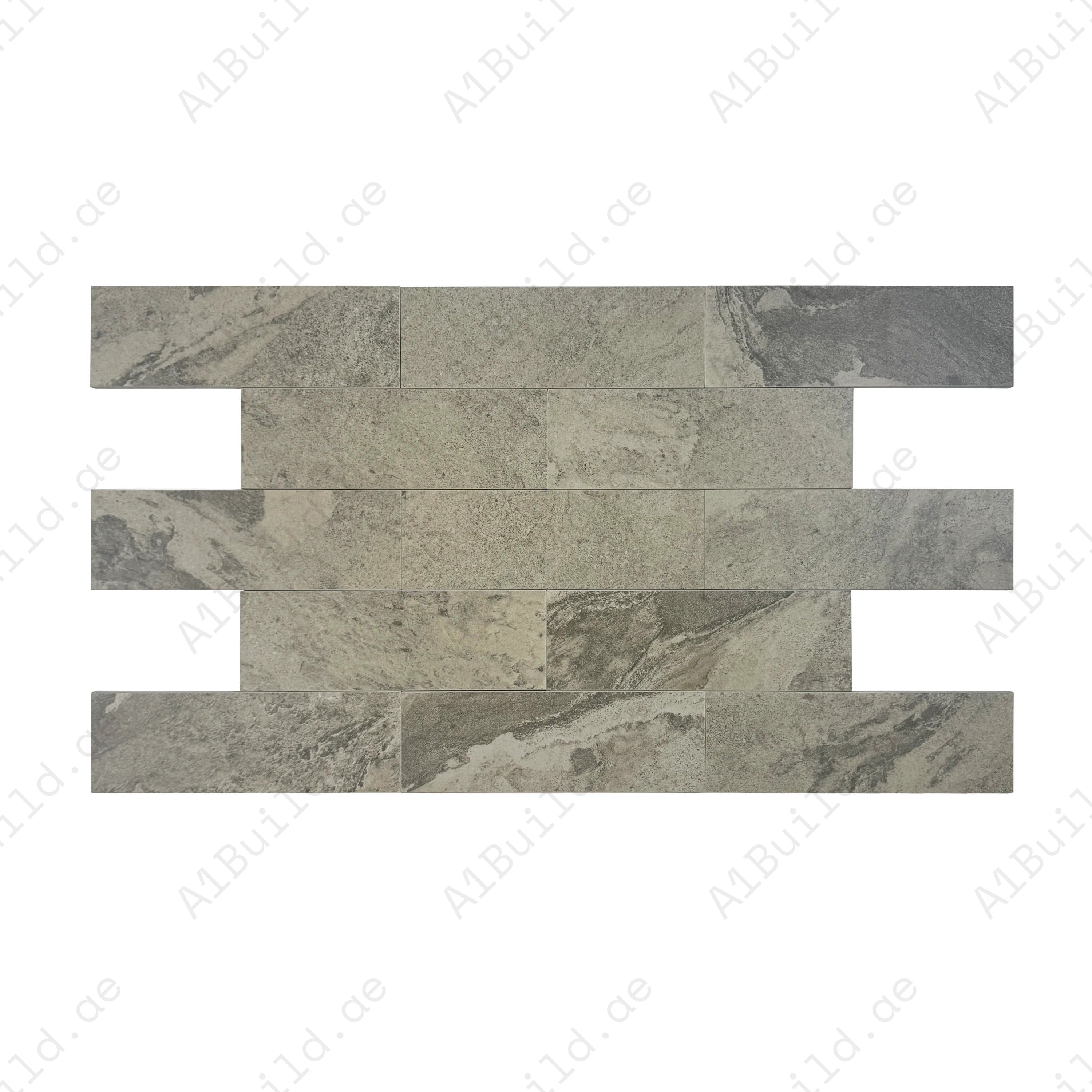 Sukabumi Beige Pattern Matt Porcelain Tile 100x300mm. Durable, slip-resistant, UV stable & eco-friendly, ideal for luxury pools, spas & water features in Dubai.