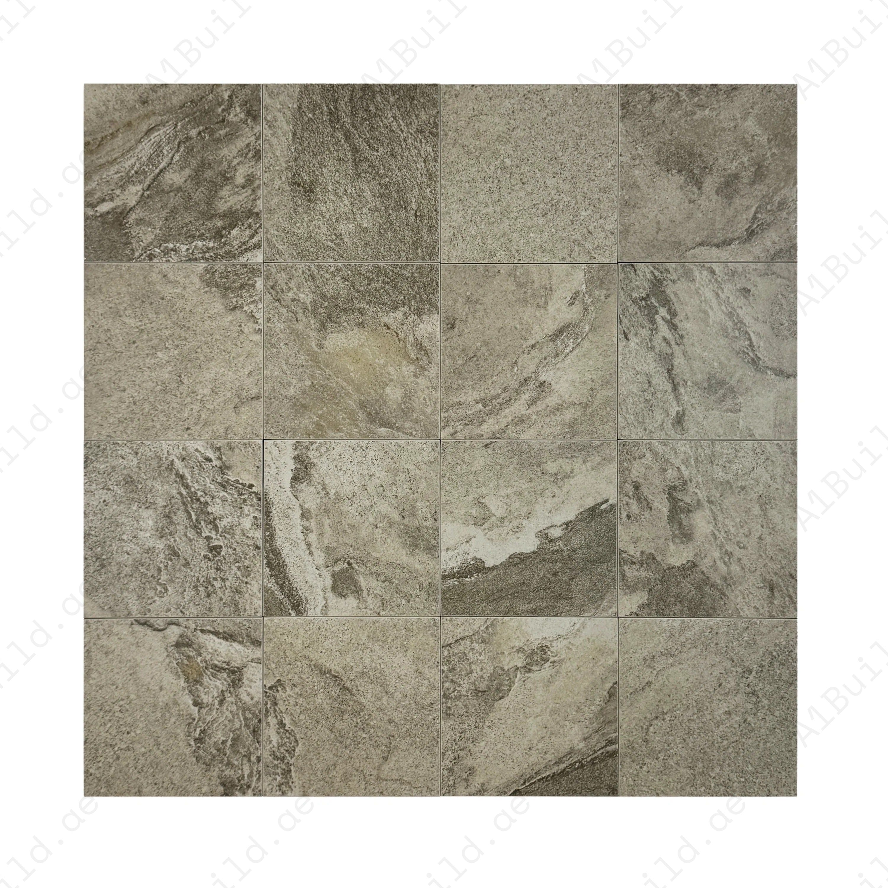 Sukabumi Beige Pattern Matt Porcelain Tile 150x150mm. Durable, slip-resistant, UV stable & eco-friendly, perfect for luxury pools, spas & water features in Dubai.