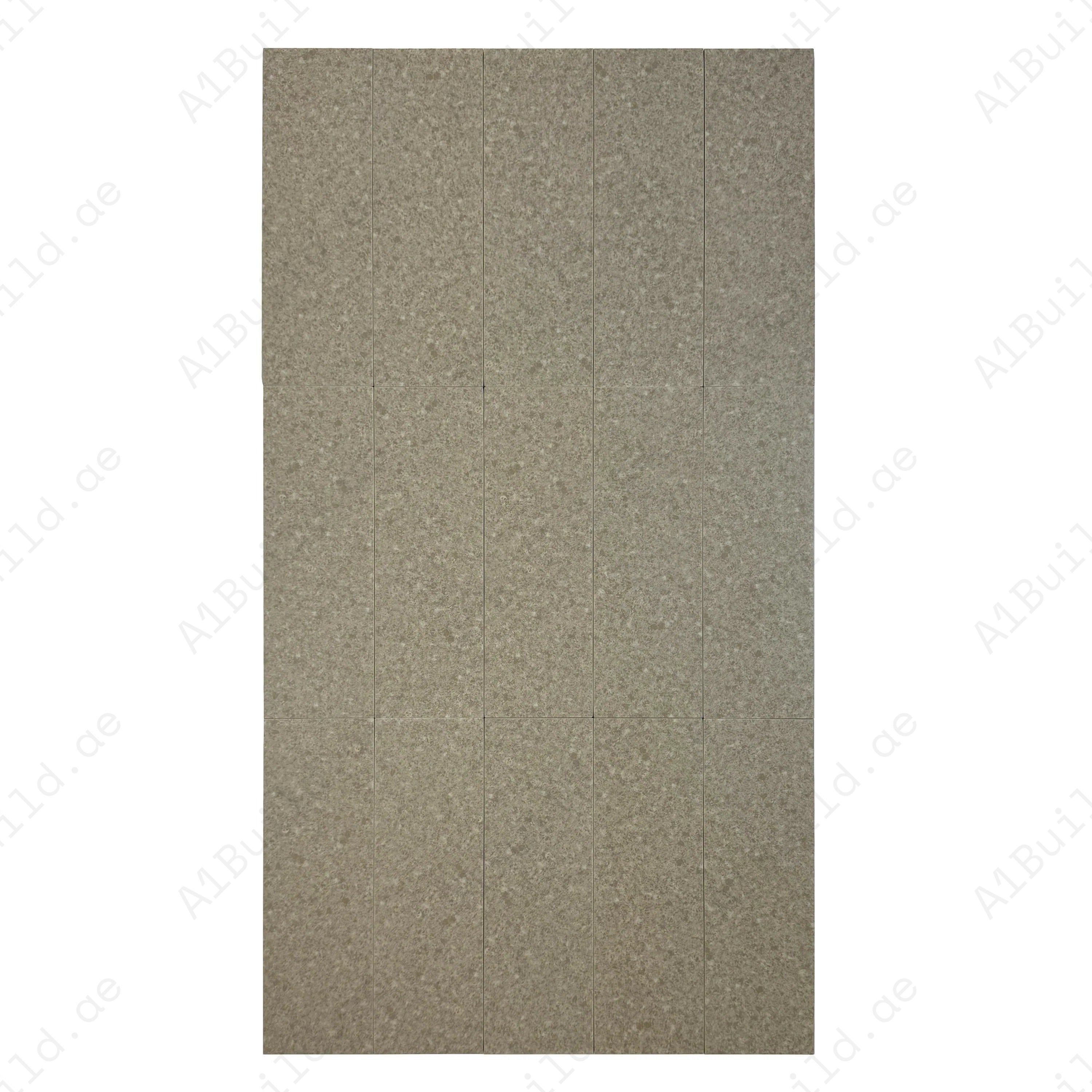 Sukabumi Dark Beige Matt Porcelain Tile 100x300mm. Durable, slip-resistant, UV stable & eco-friendly, perfect for luxury pools, spas & water features in Dubai.