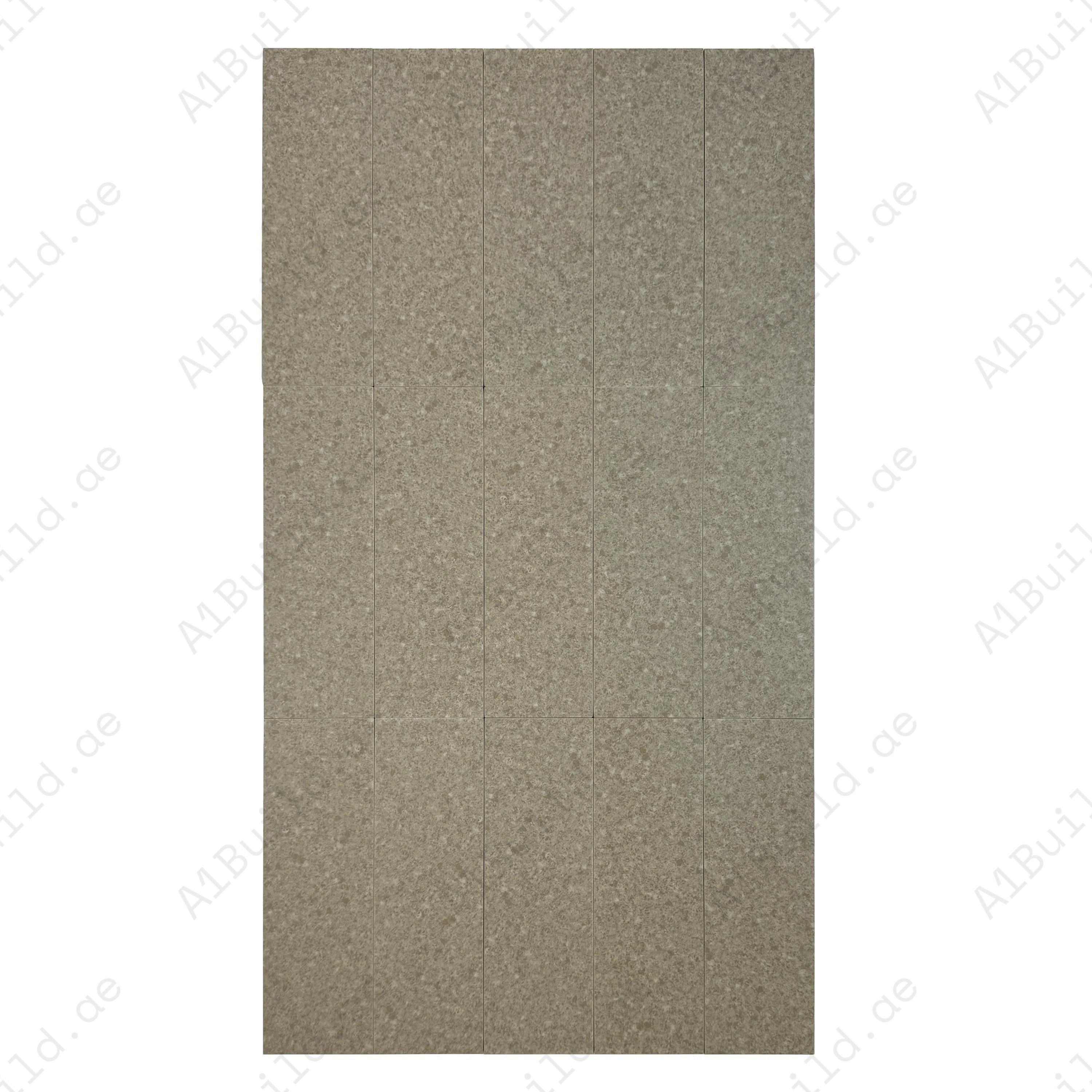 Sukabumi Dark Beige Matt Porcelain Tile 100x300mm. Durable, slip-resistant, UV stable & eco-friendly, perfect for luxury pools, spas & water features in Dubai.