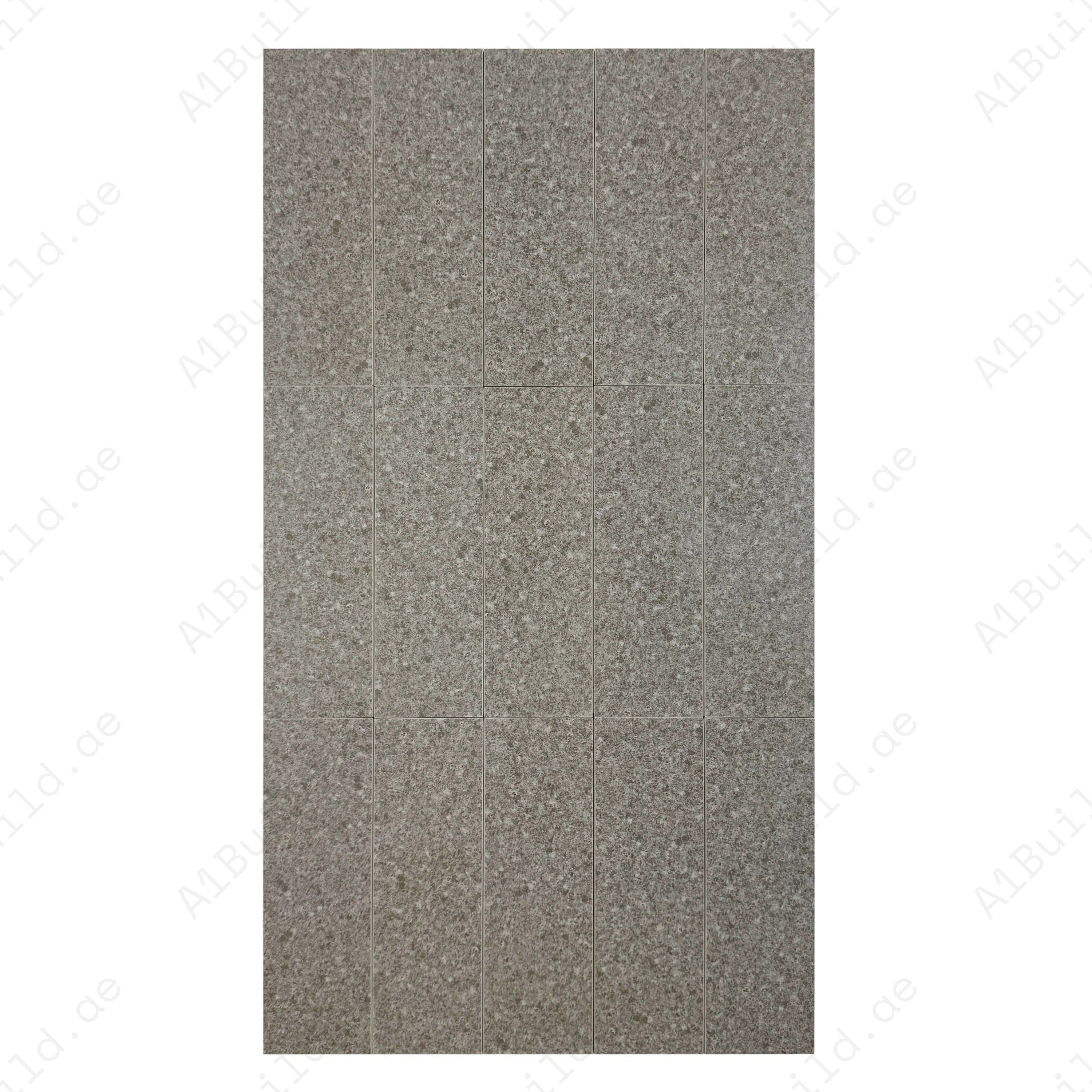 Sukabumi Dark Grey Matt Porcelain Tile 100x300mm. Durable, slip-resistant, UV stable & eco-friendly, perfect for luxury pools, spas & water features in Dubai.