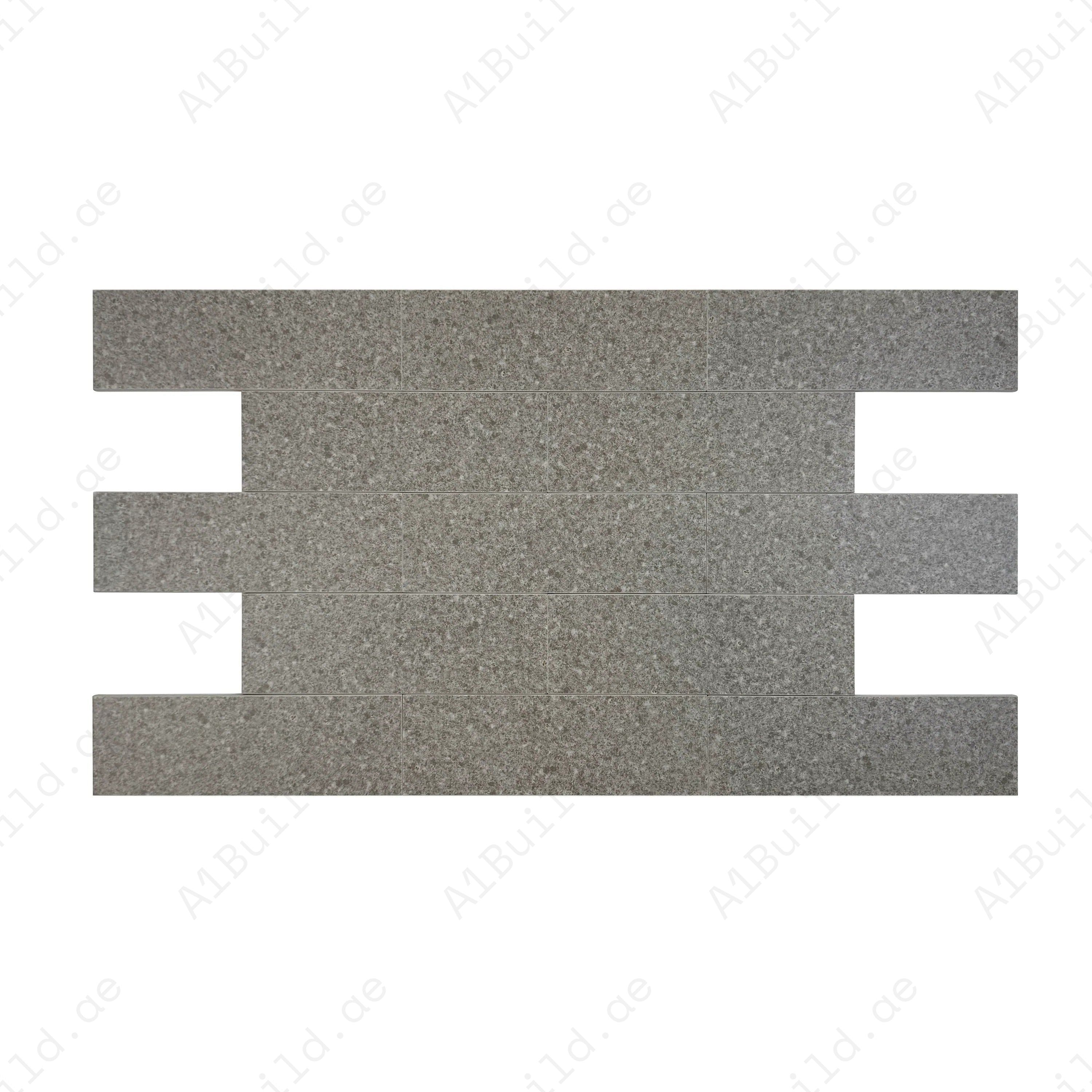 Sukabumi Dark Grey Matt Porcelain Tile 100x300mm. Durable, slip-resistant, UV stable & eco-friendly, perfect for luxury pools, spas & water features in Dubai.