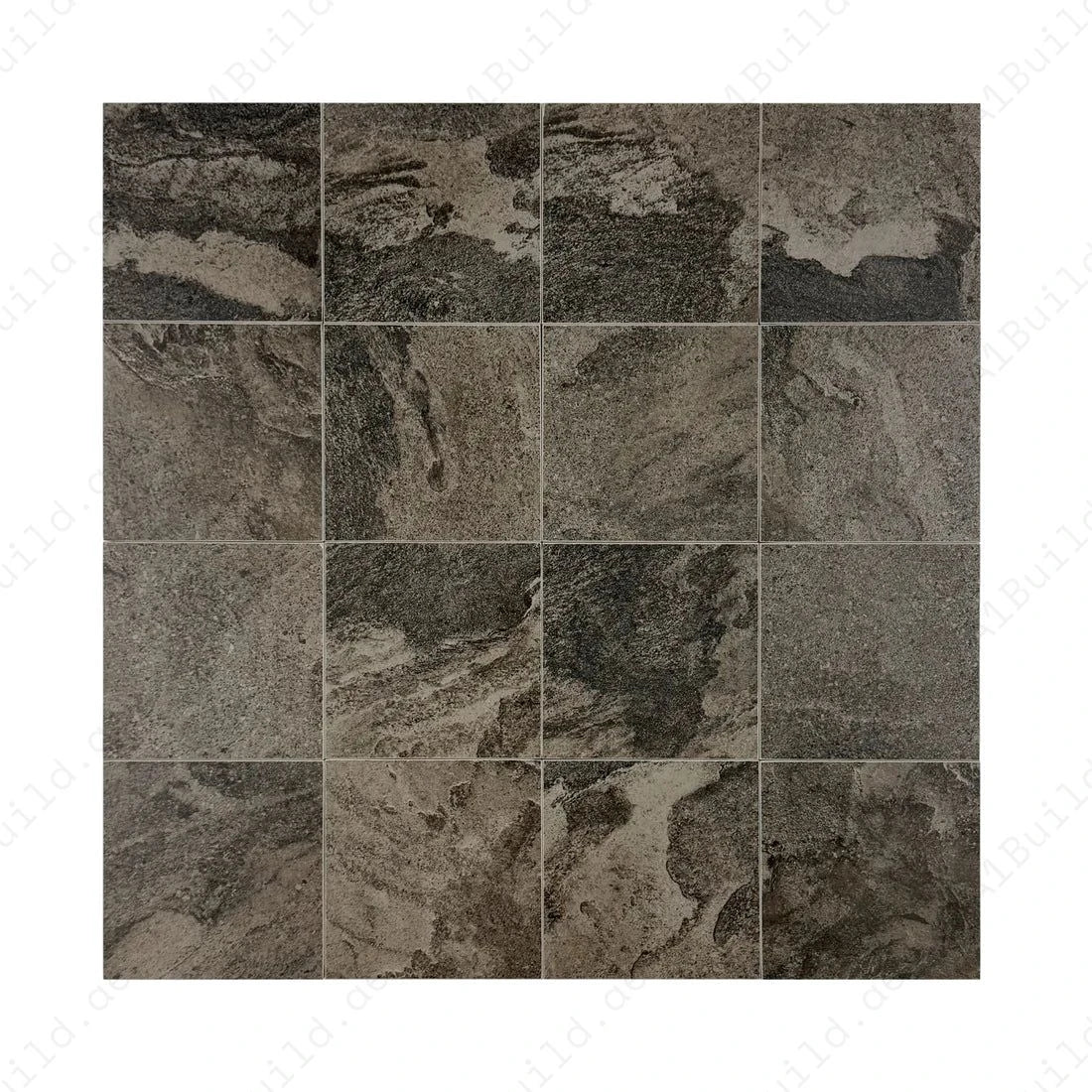 Sukabumi Grey Pattern Matt Porcelain Tile 150x150mm. Durable, slip-resistant, UV & corrosion resistant, eco-friendly, perfect for luxury pools & water features.