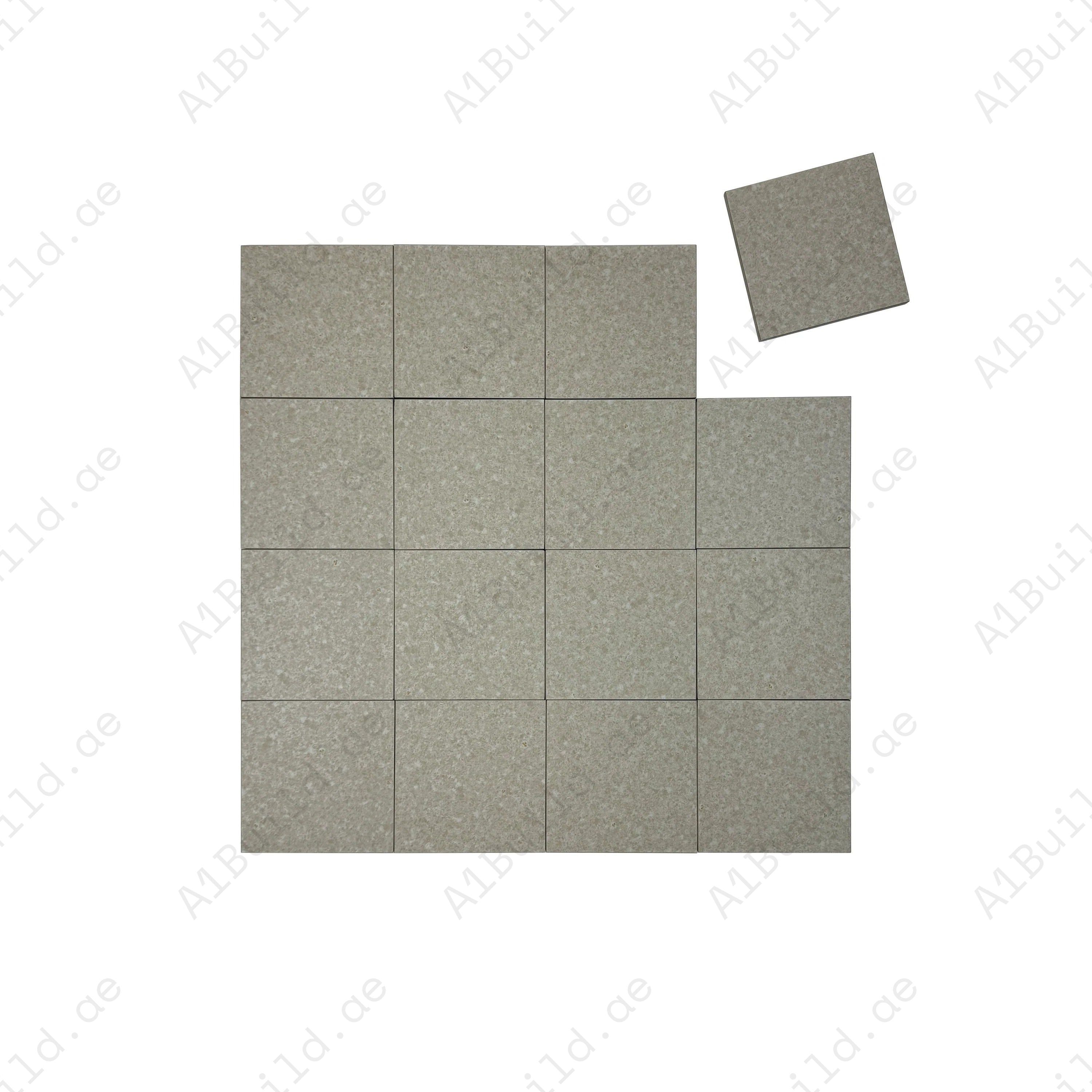 Sukabumi Light Beige Matt Porcelain Tile 150x150mm. Durable, slip-resistant, UV & corrosion resistant, eco-friendly, perfect for pools, spas & water features.
