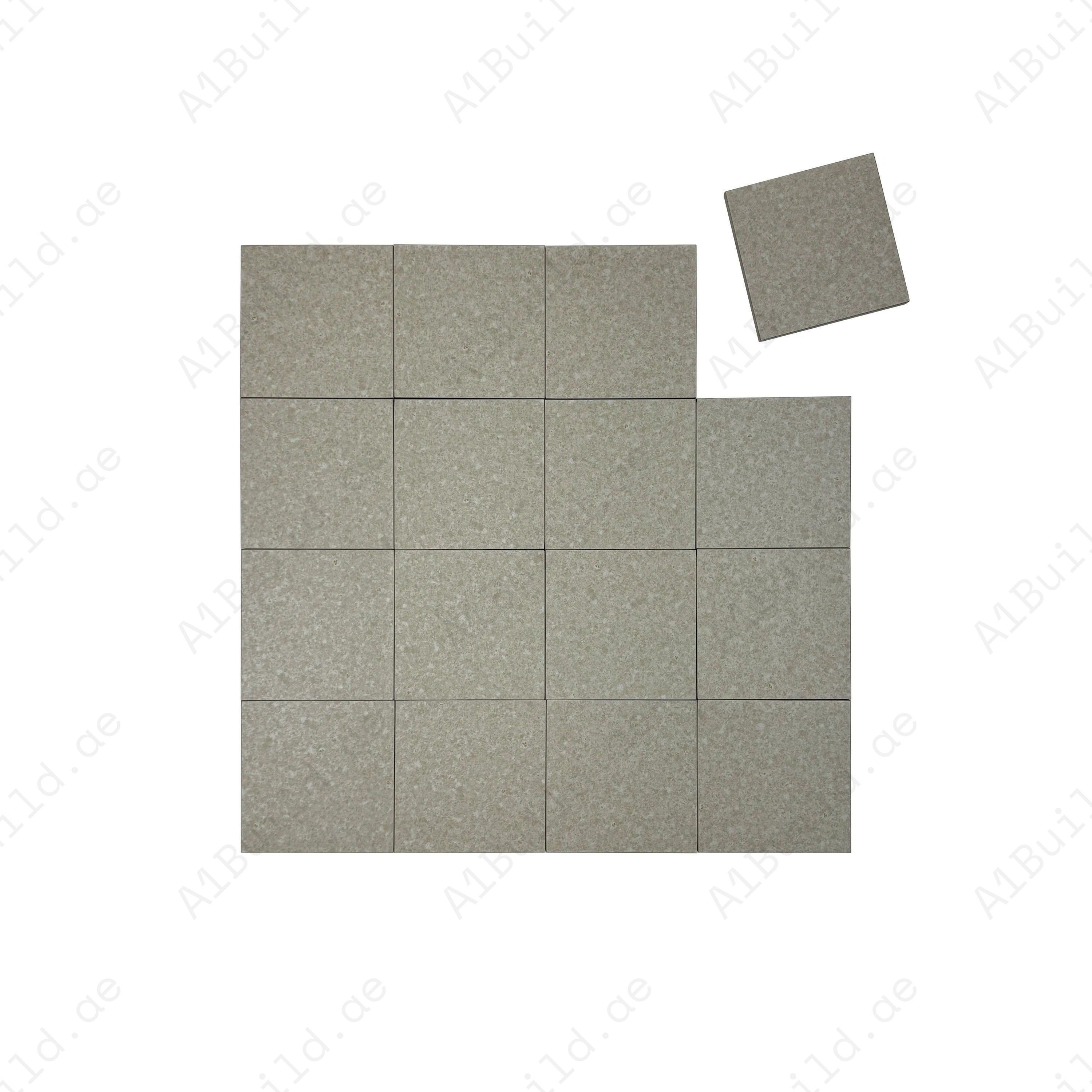 Sukabumi Light Beige Matt Porcelain Tile 150x150mm. Durable, slip-resistant, UV & corrosion resistant, eco-friendly, perfect for pools, spas & water features.